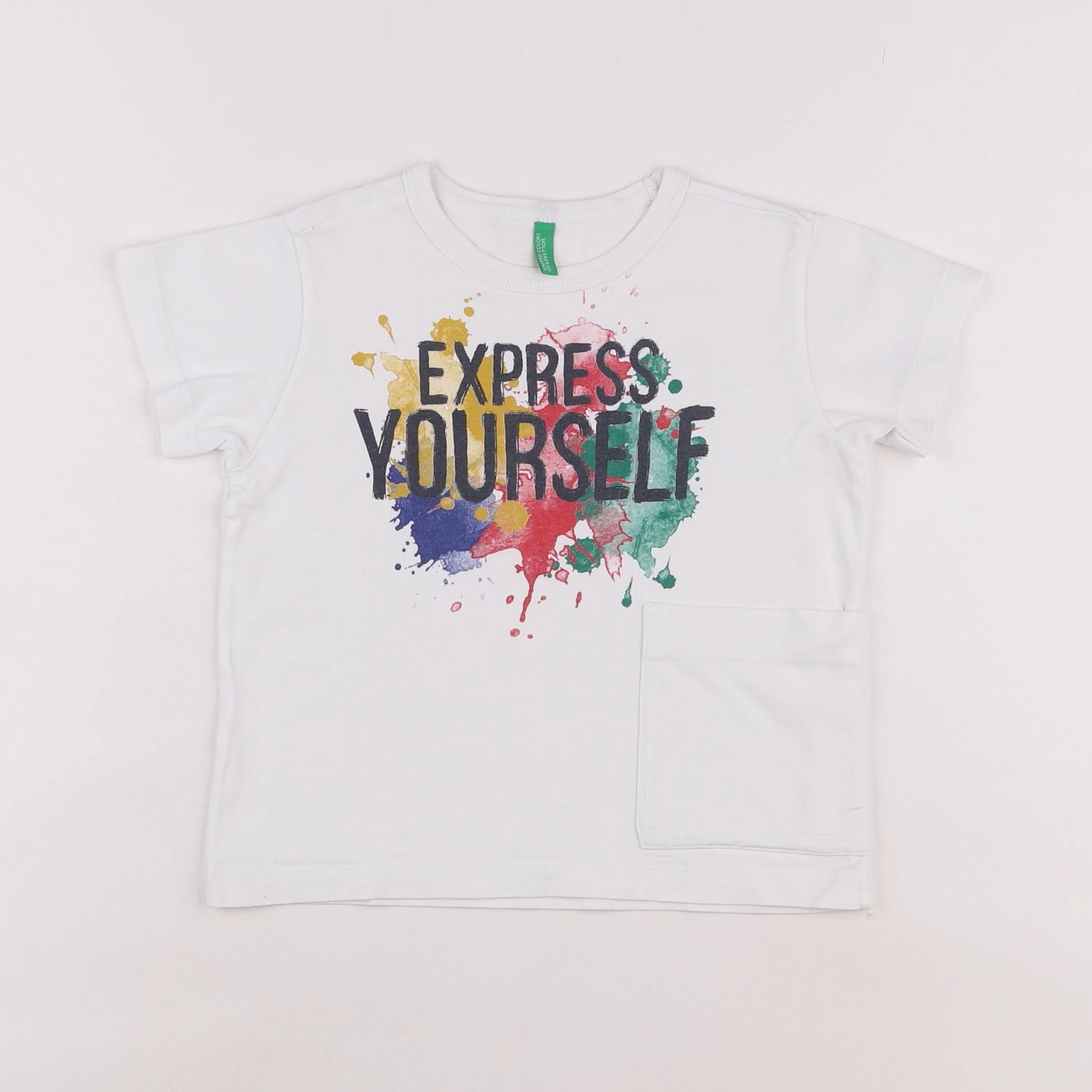 Benetton - tee-shirt blanc - 3 ans