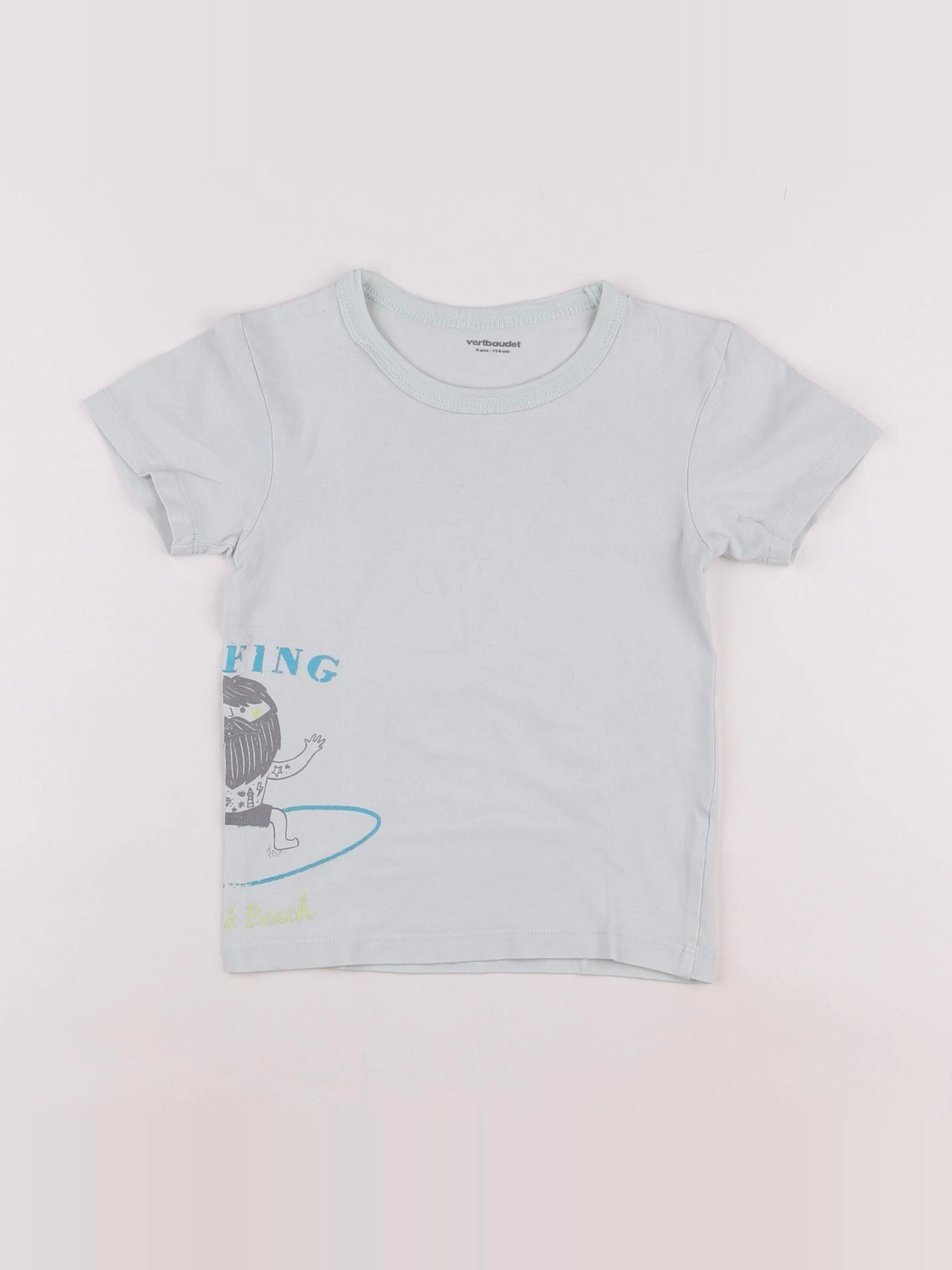 Vertbaudet - maillot de corps bleu - 6 ans