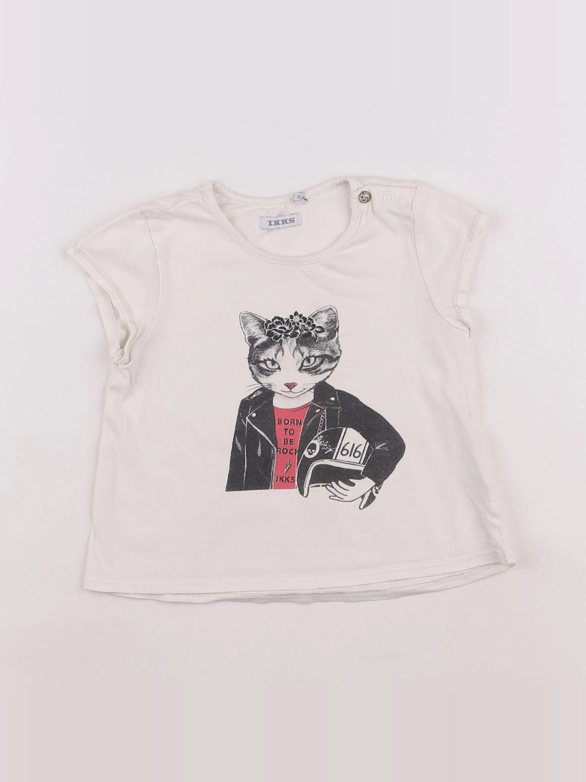 IKKS - tee-shirt blanc - 2 ans