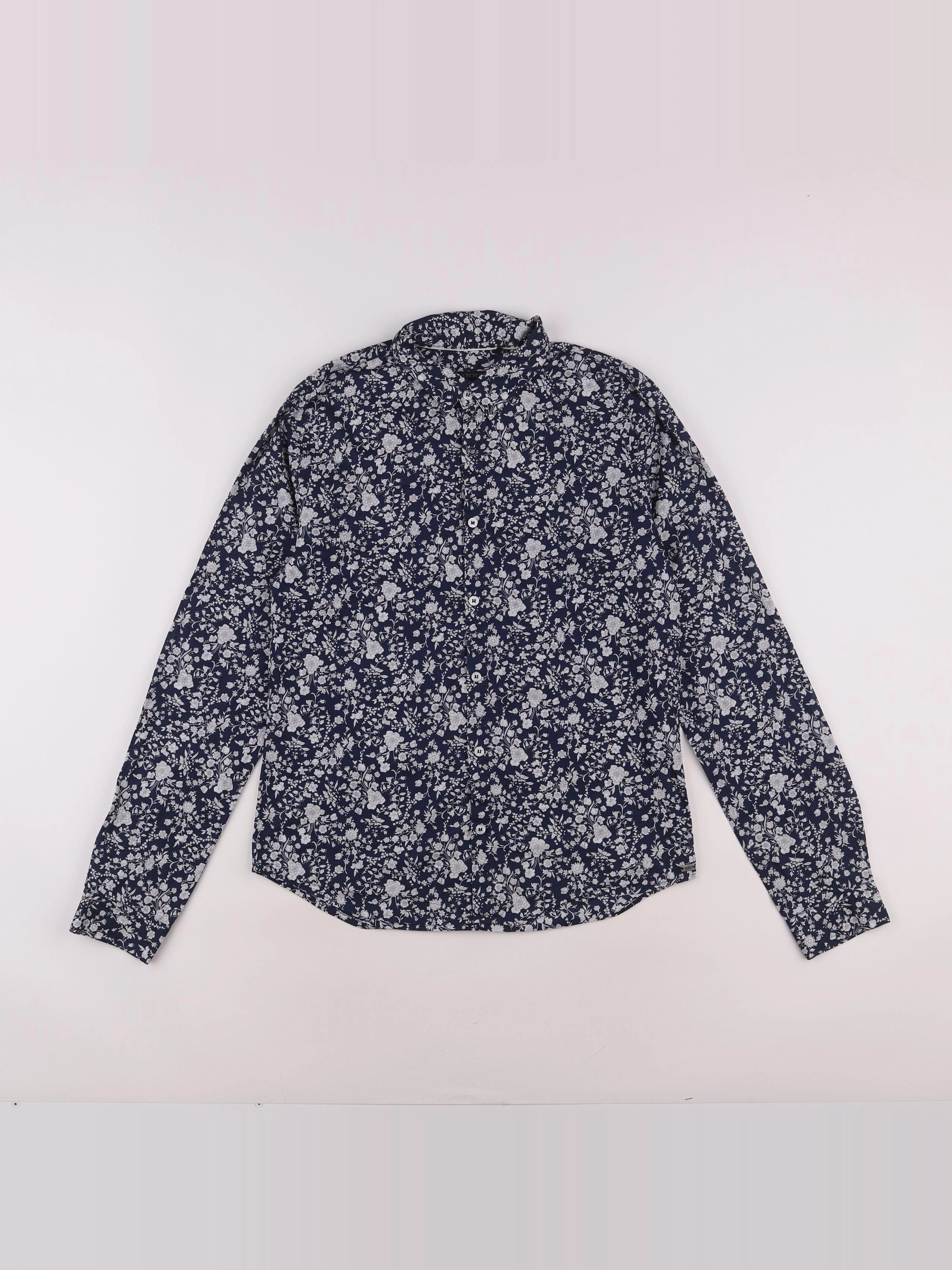 IKKS - chemise bleu, blanc - 14 ans
