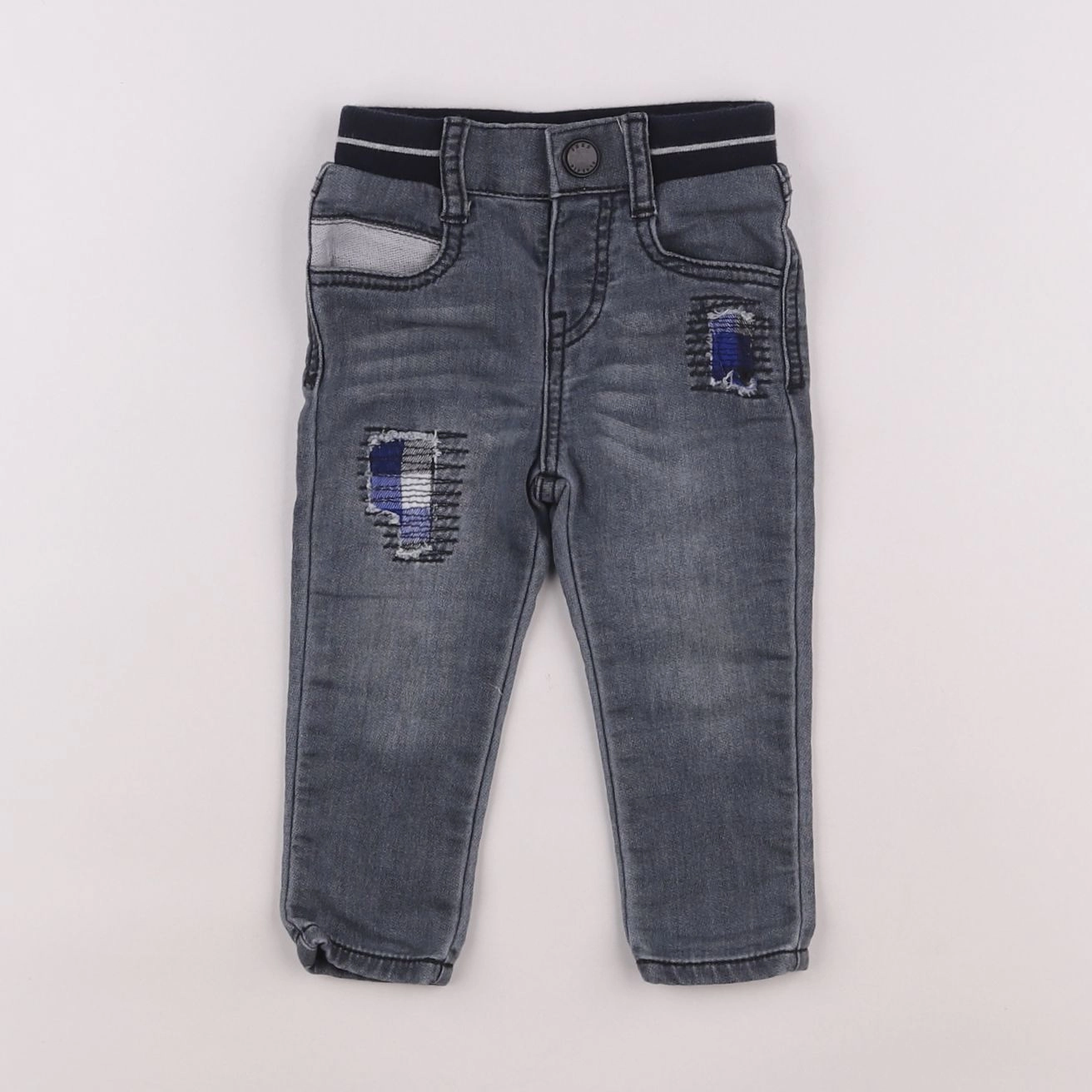 IKKS - jean gris - 9/12 mois