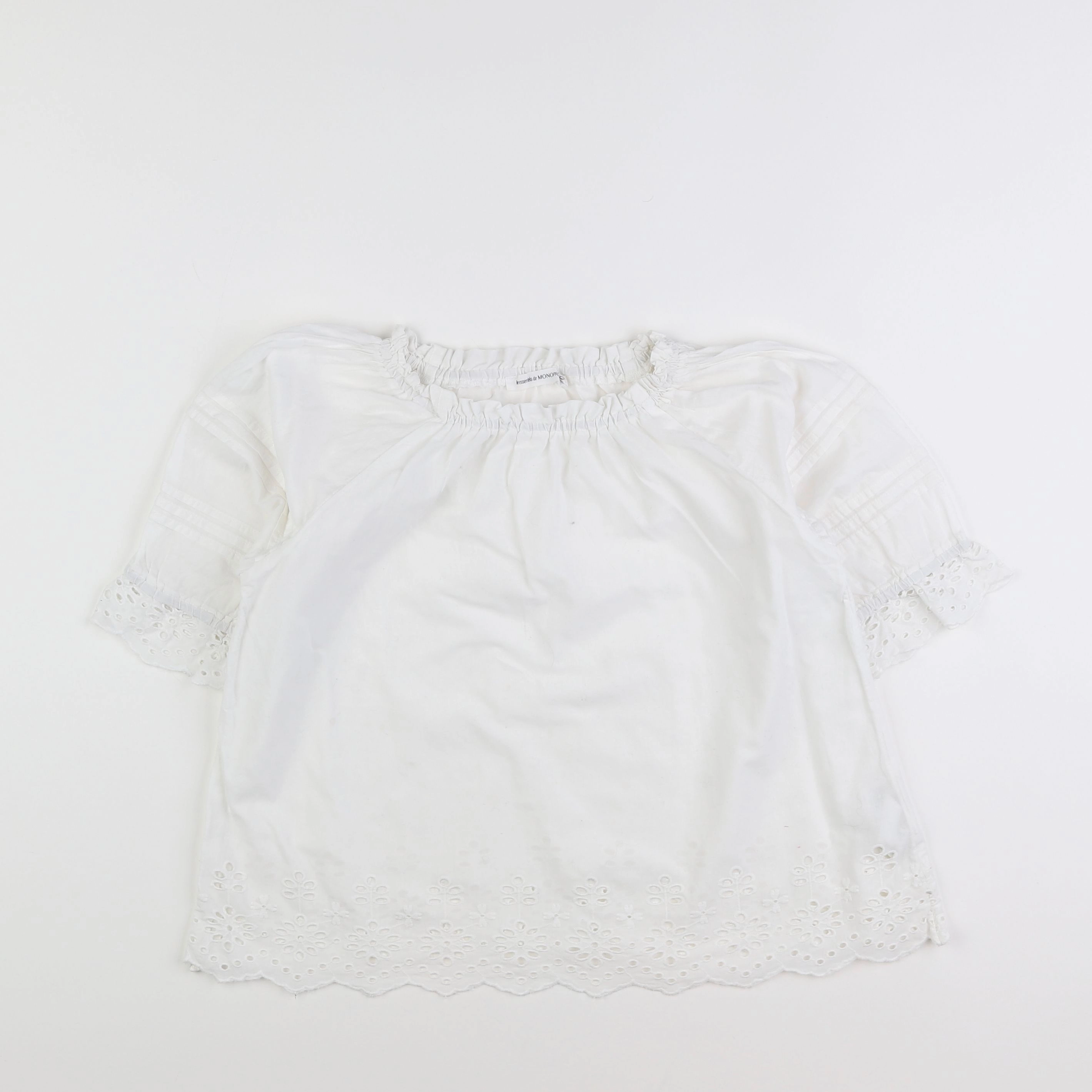 Monoprix - blouse blanc - 10 ans