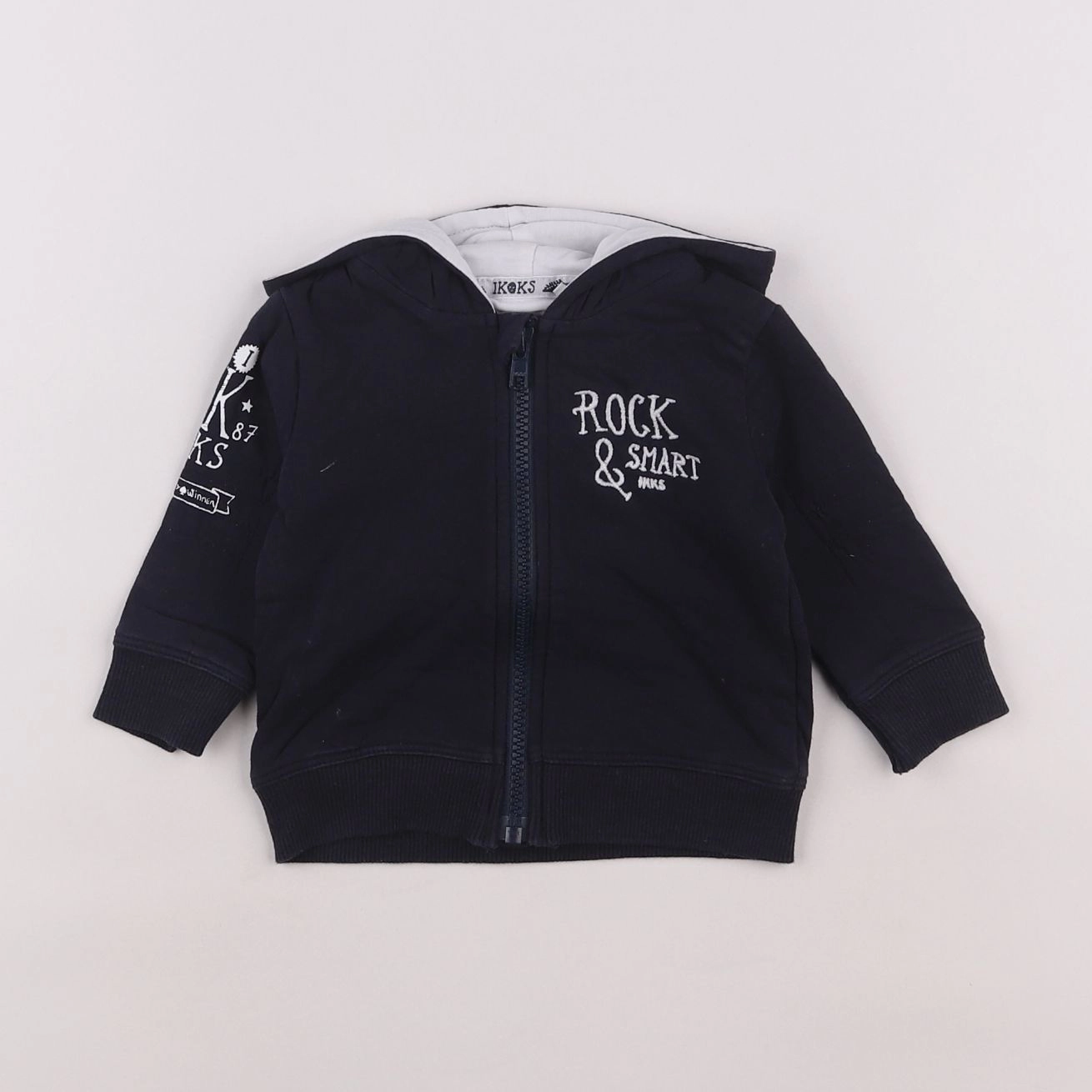 IKKS - sweat bleu - 6 mois