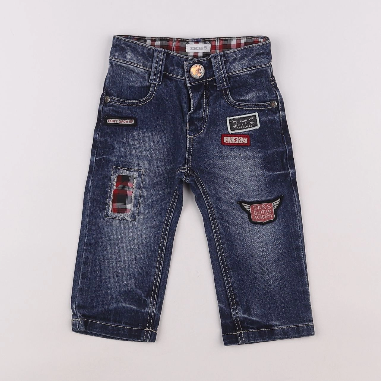 IKKS - pantalon bleu - 6 mois