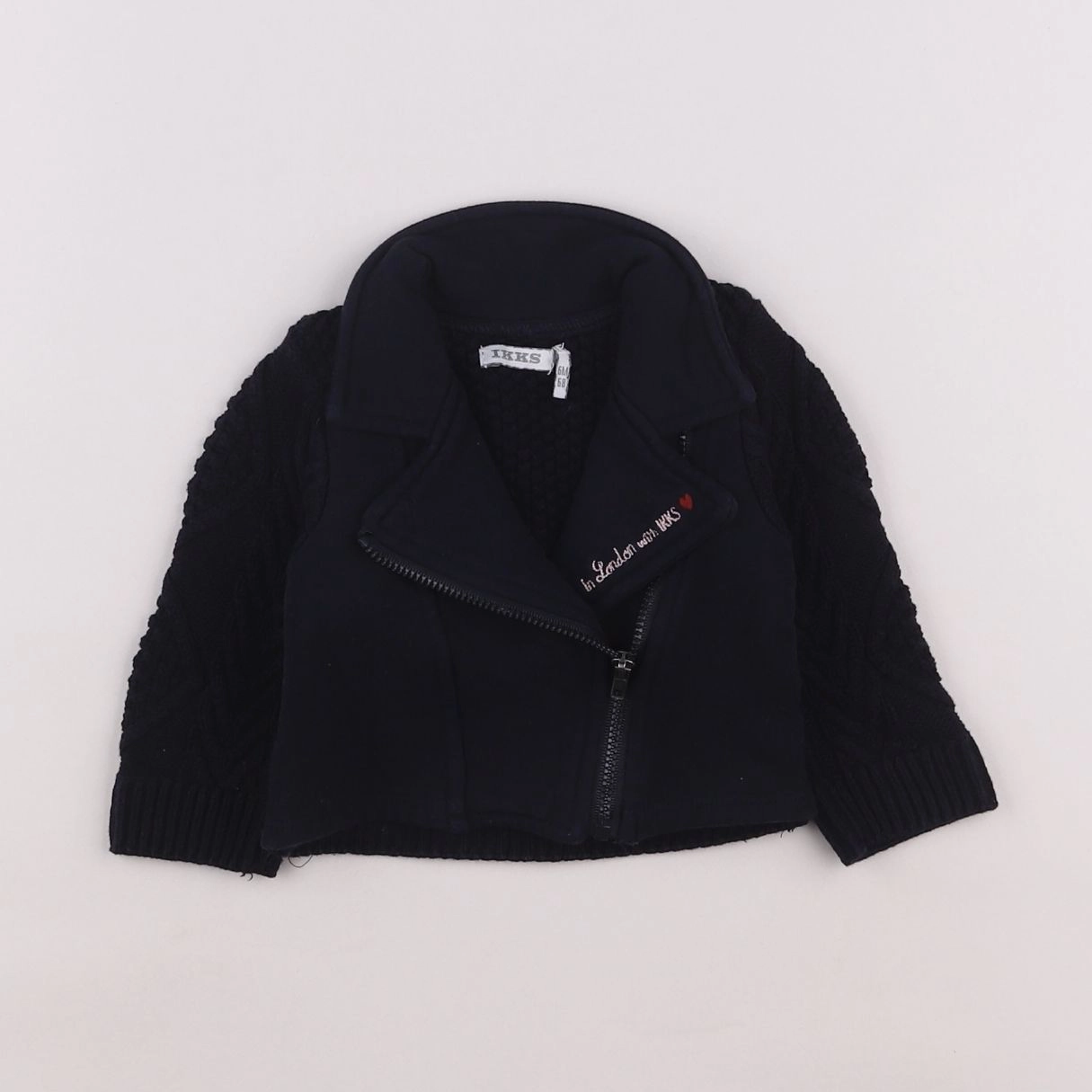 IKKS - sweat bleu - 6 mois