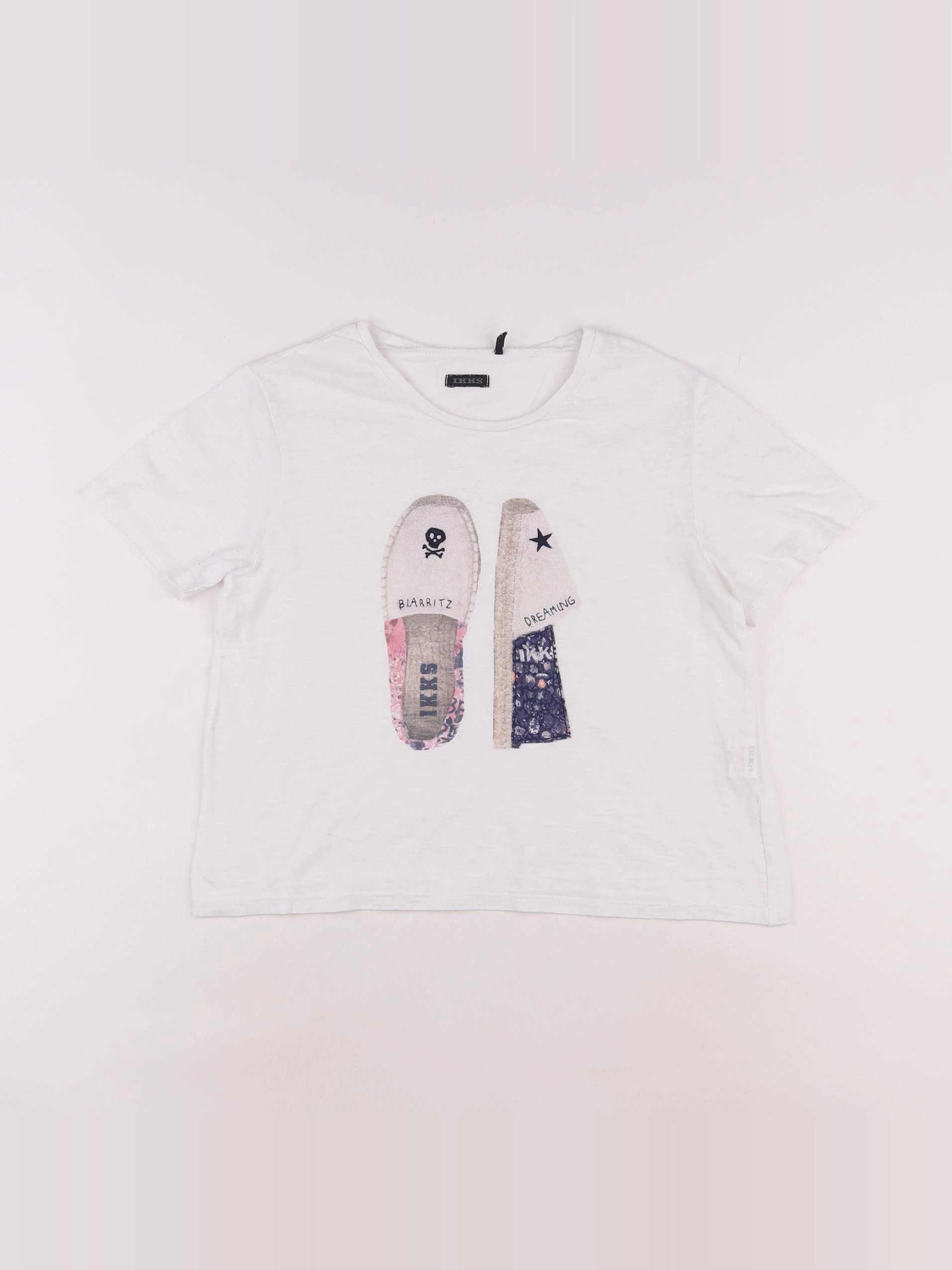 IKKS - tee-shirt blanc - 10 ans