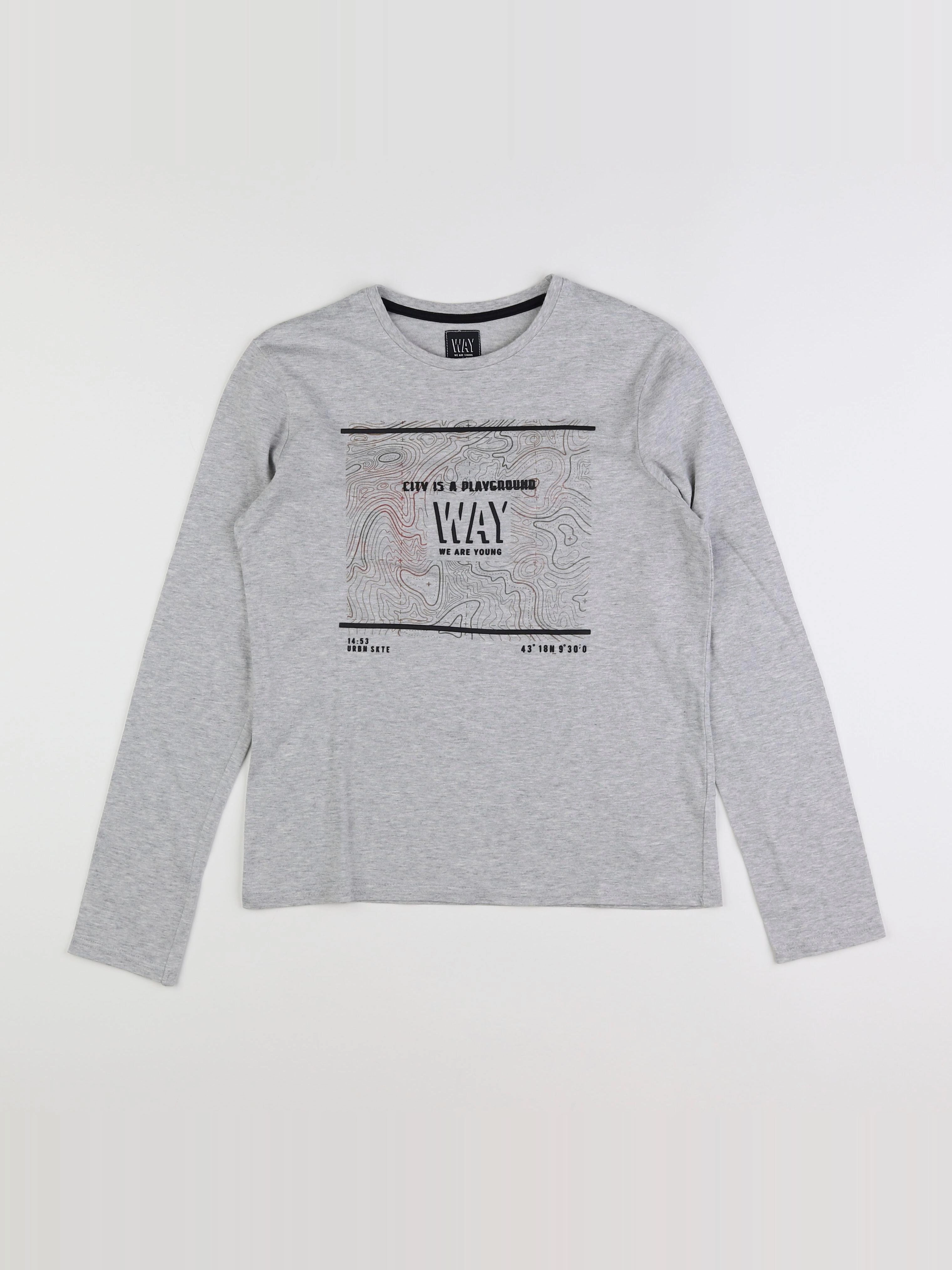 IKKS - tee-shirt gris - 12 ans