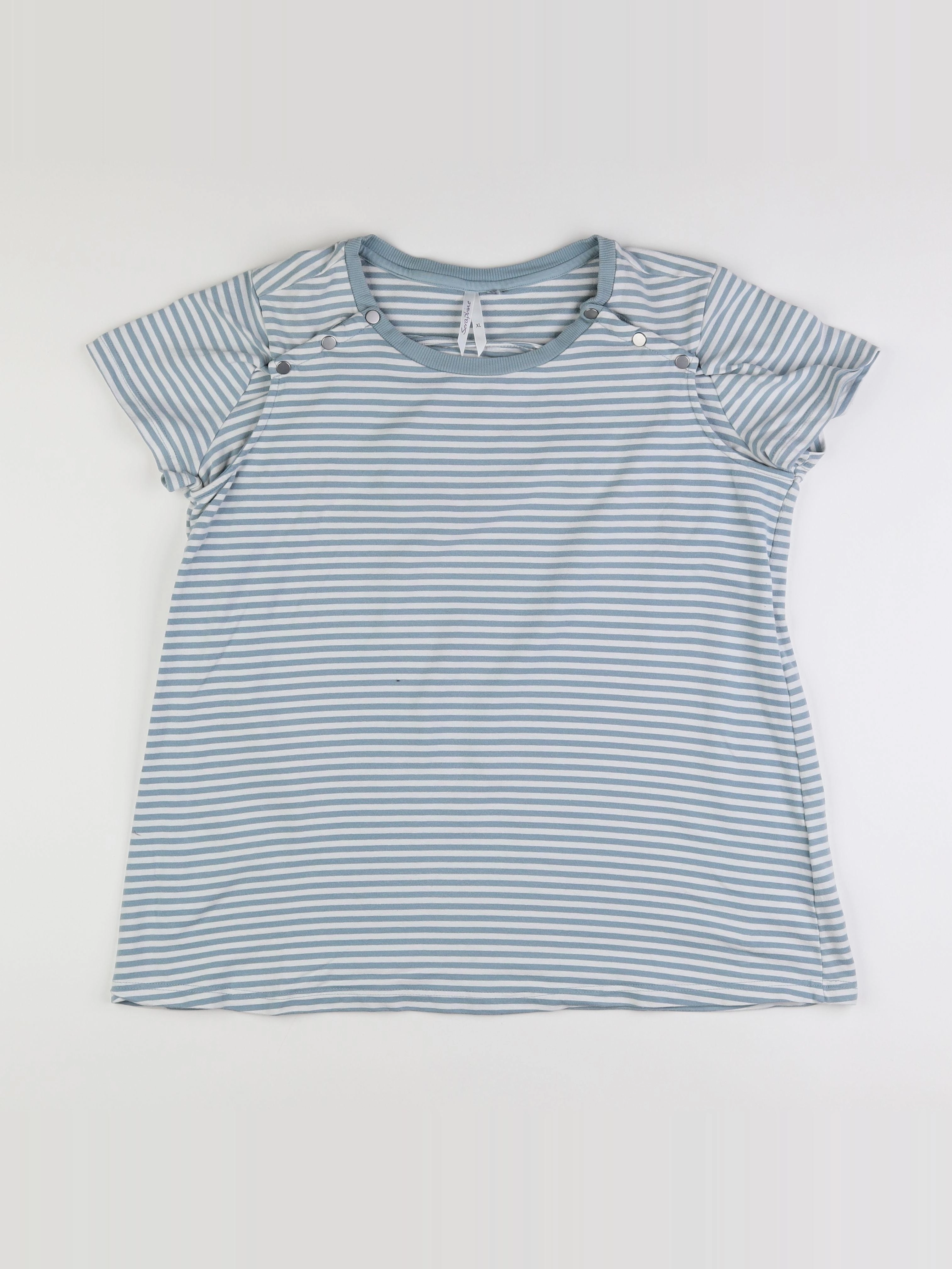 Seraphine - tee-shirt grossesse bleu - 46 à 48