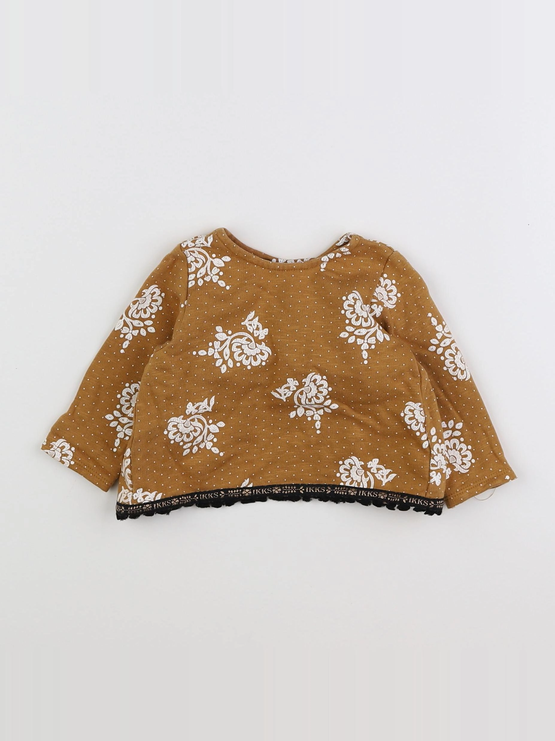 IKKS - sweat marron - 6 mois