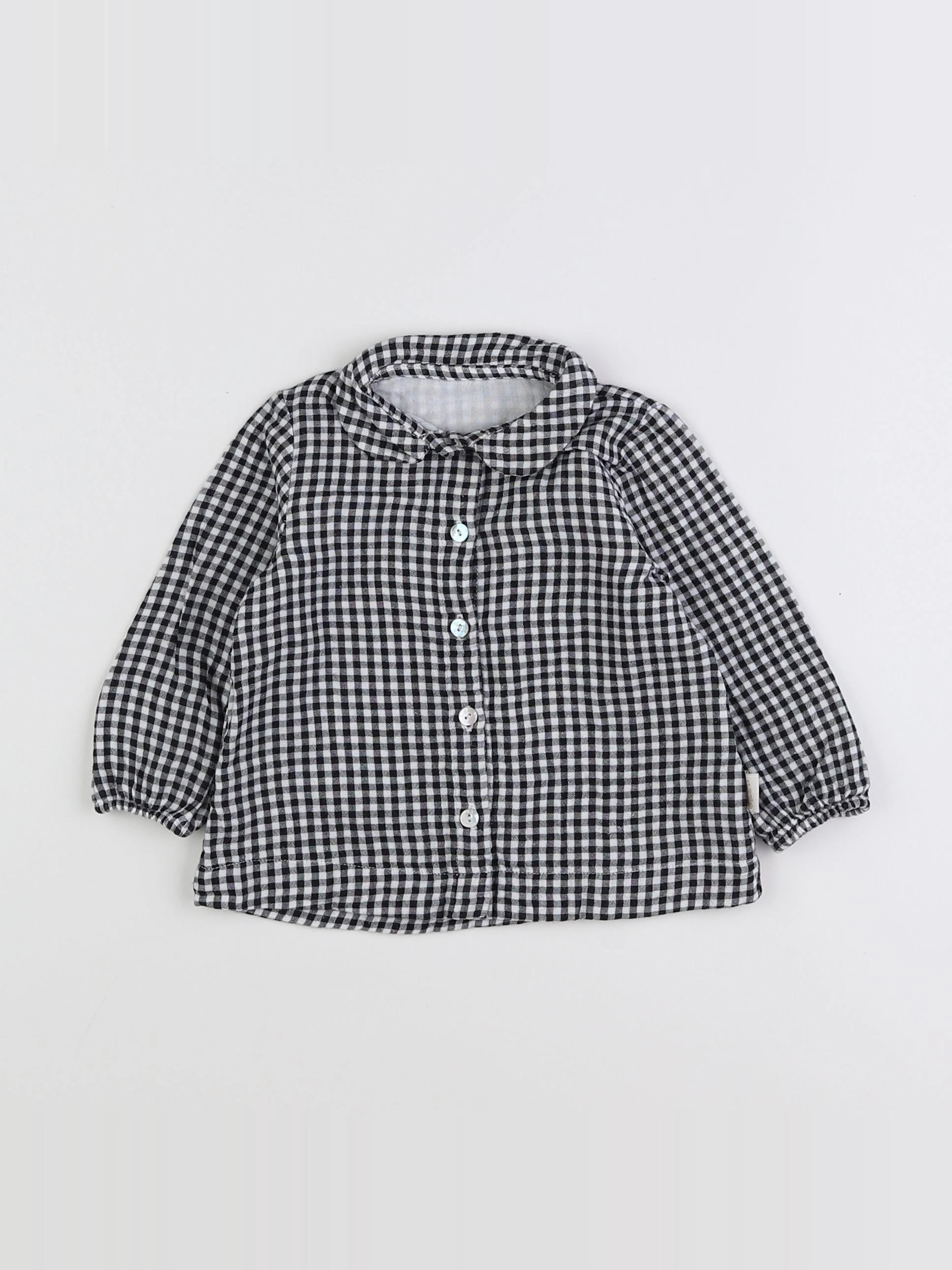 Poudre Organic - chemise noir - 6 mois