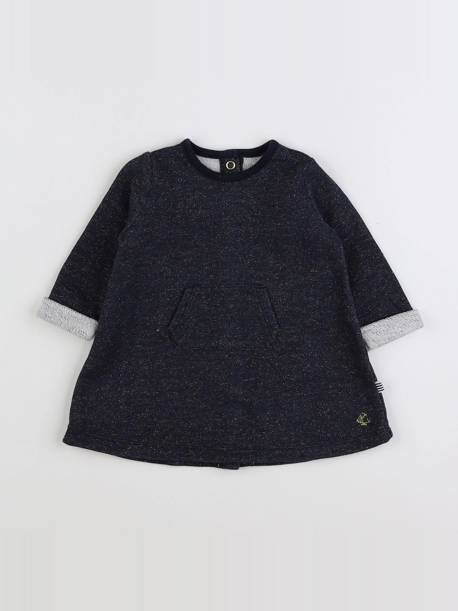 Petit Bateau - robe bleu - 6 mois