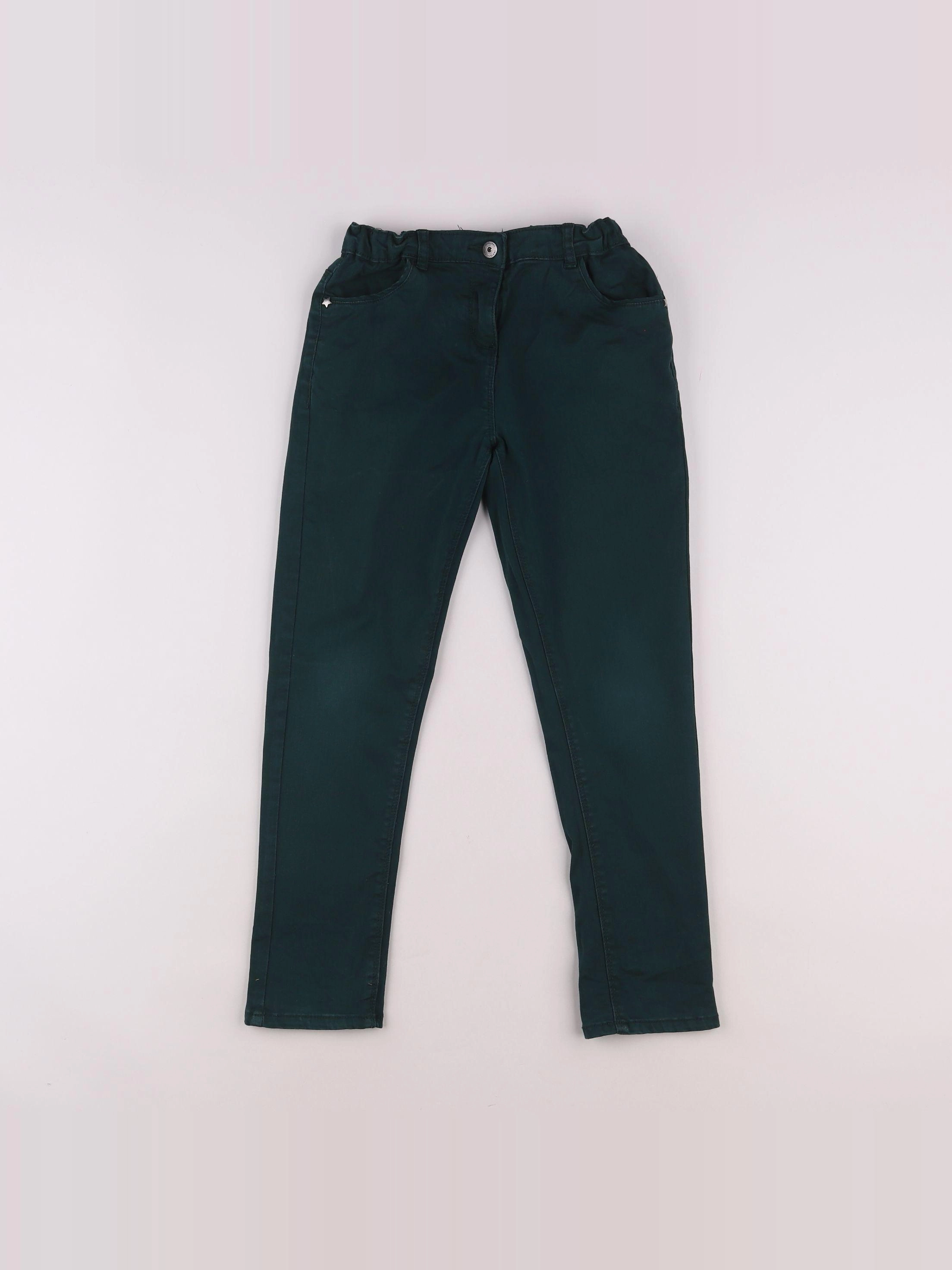 Vertbaudet - pantalon vert - 8 ans