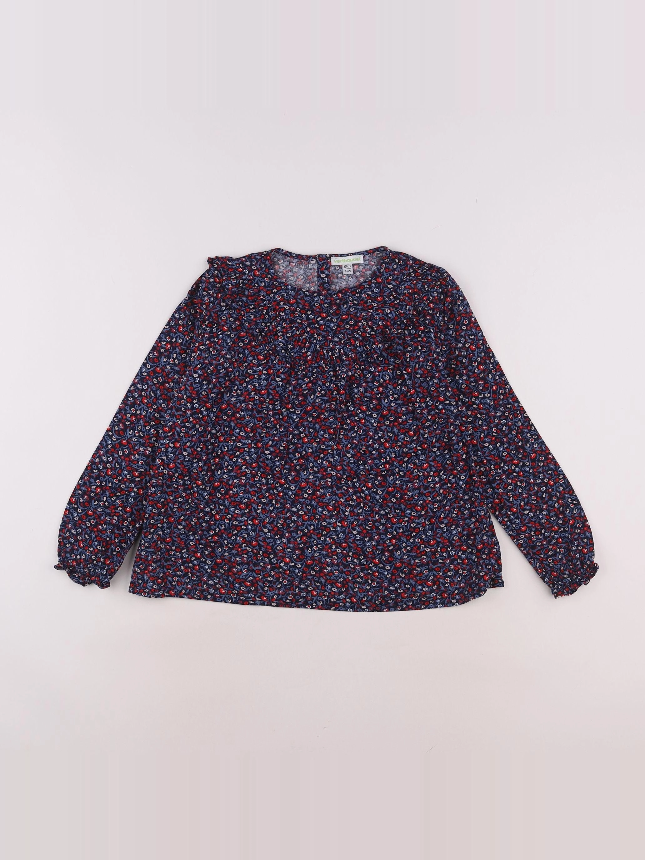 Vertbaudet - blouse bleu - 7 ans