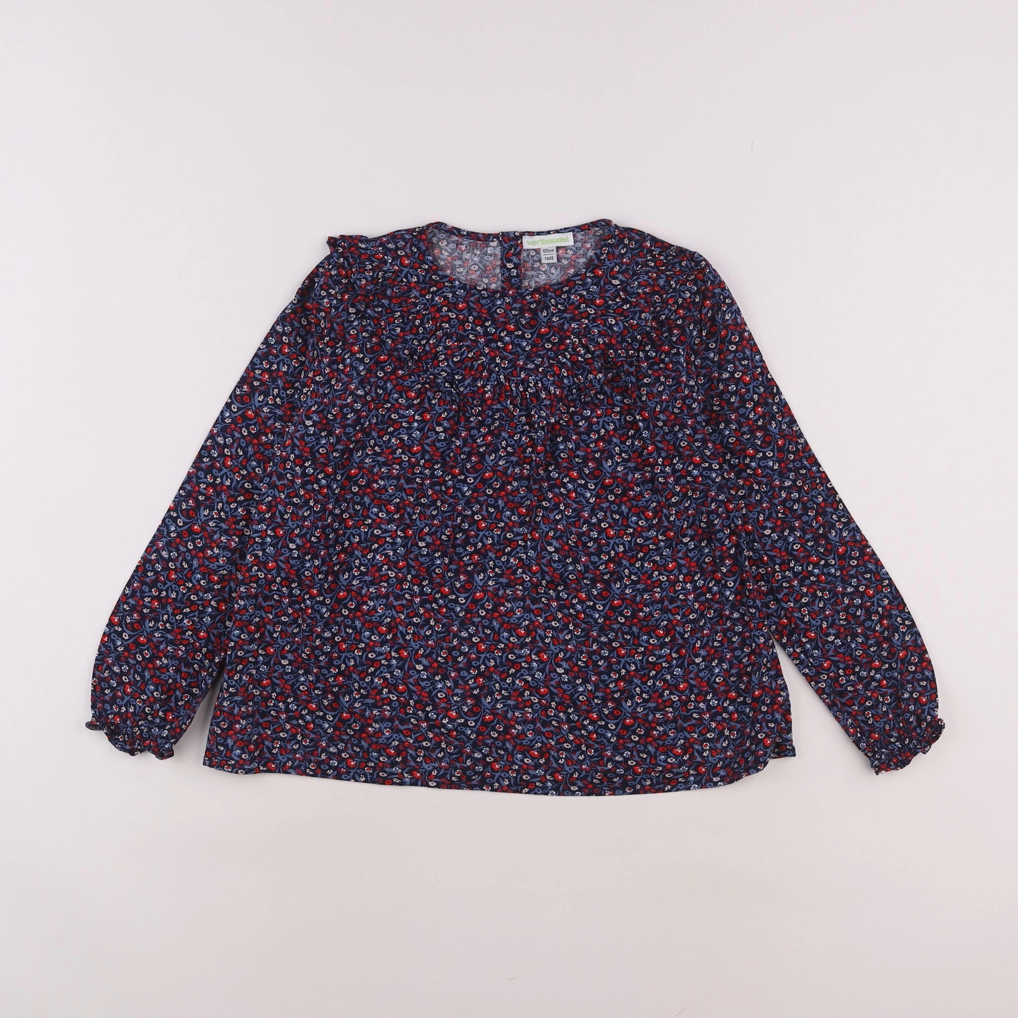 Vertbaudet - blouse bleu - 7 ans