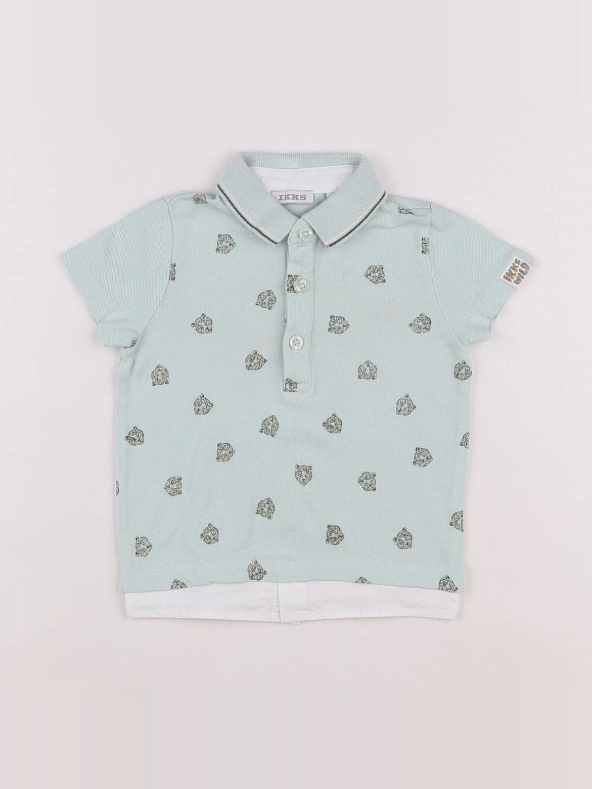 IKKS - polo bleu - 12 mois