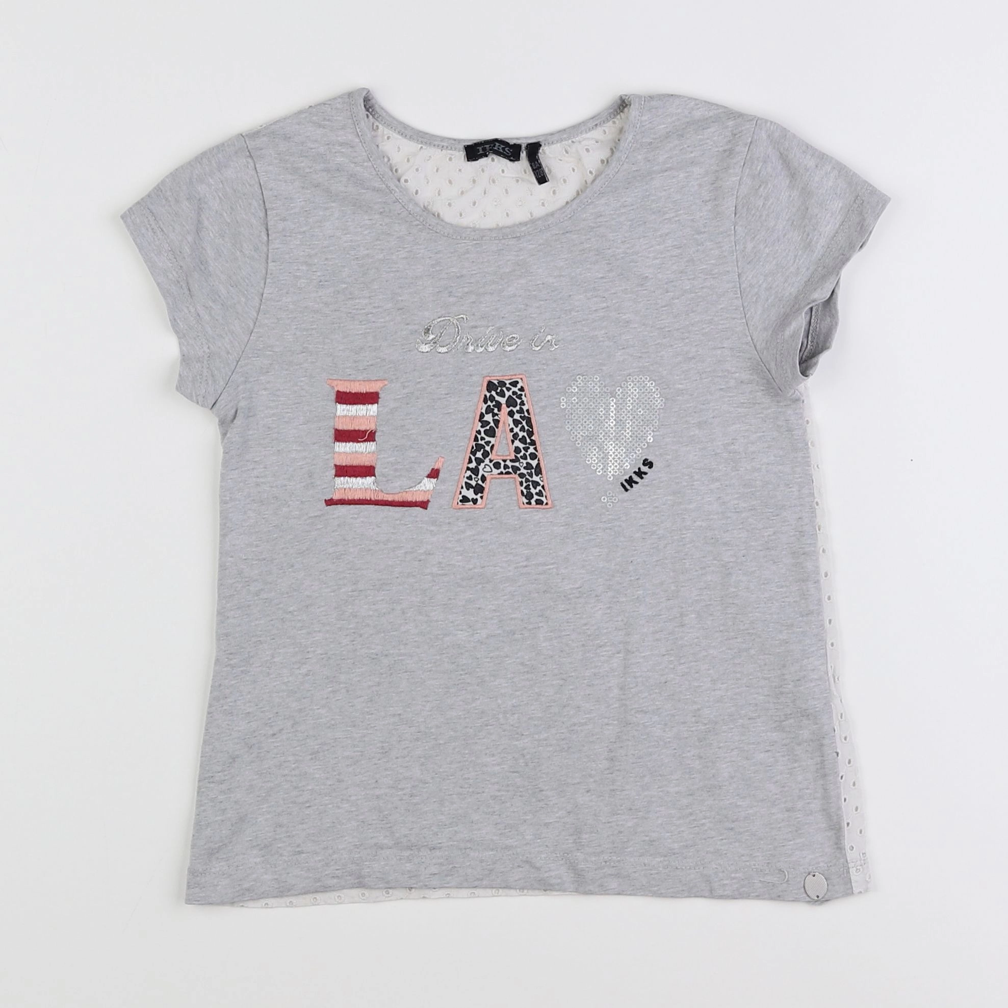 IKKS - tee-shirt gris - 8 ans