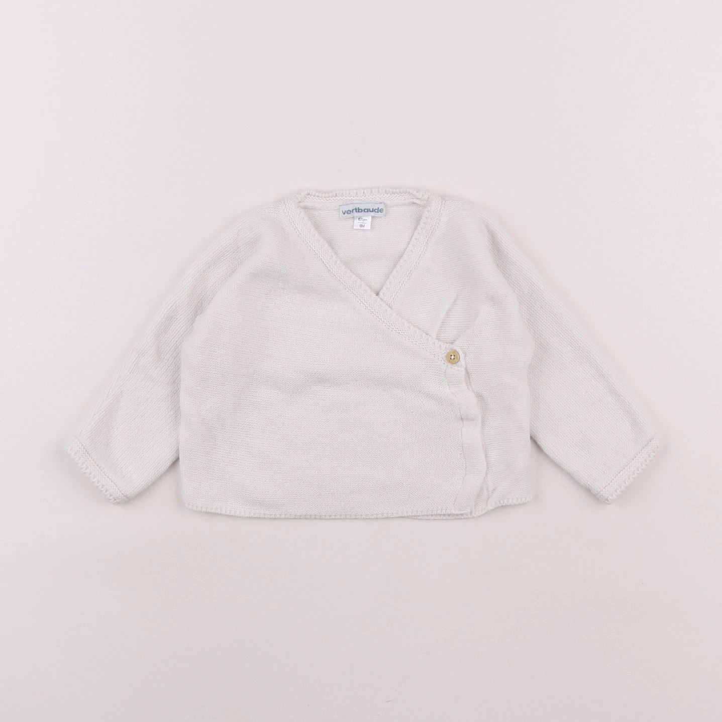 Vertbaudet - gilet blanc - 6 mois