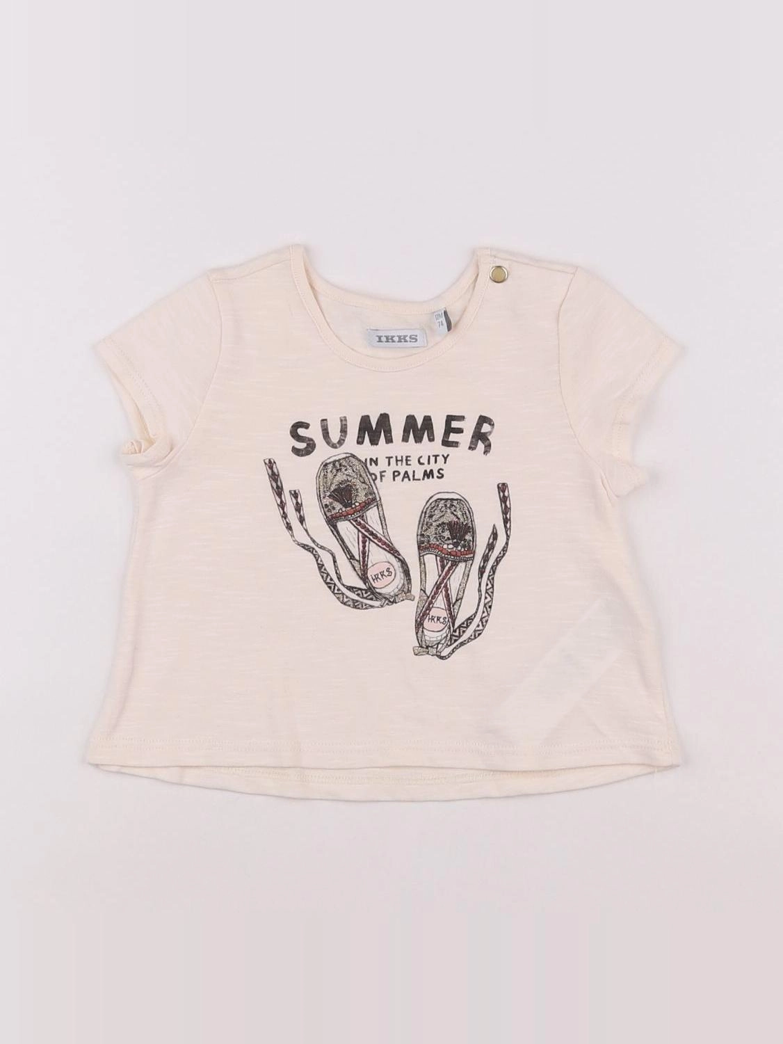 IKKS - tee-shirt beige - 12 mois