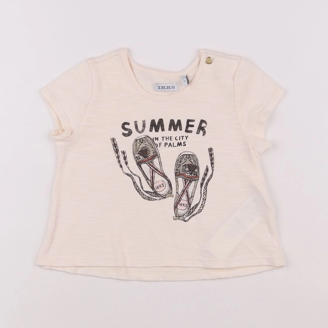 IKKS - tee-shirt beige - 12 mois
