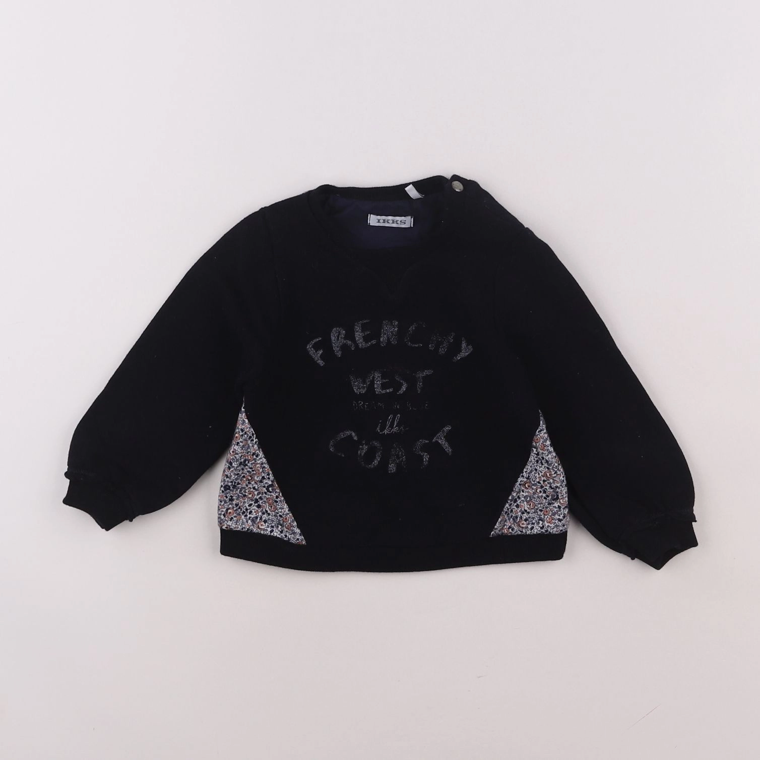 IKKS - sweat bleu - 18 mois