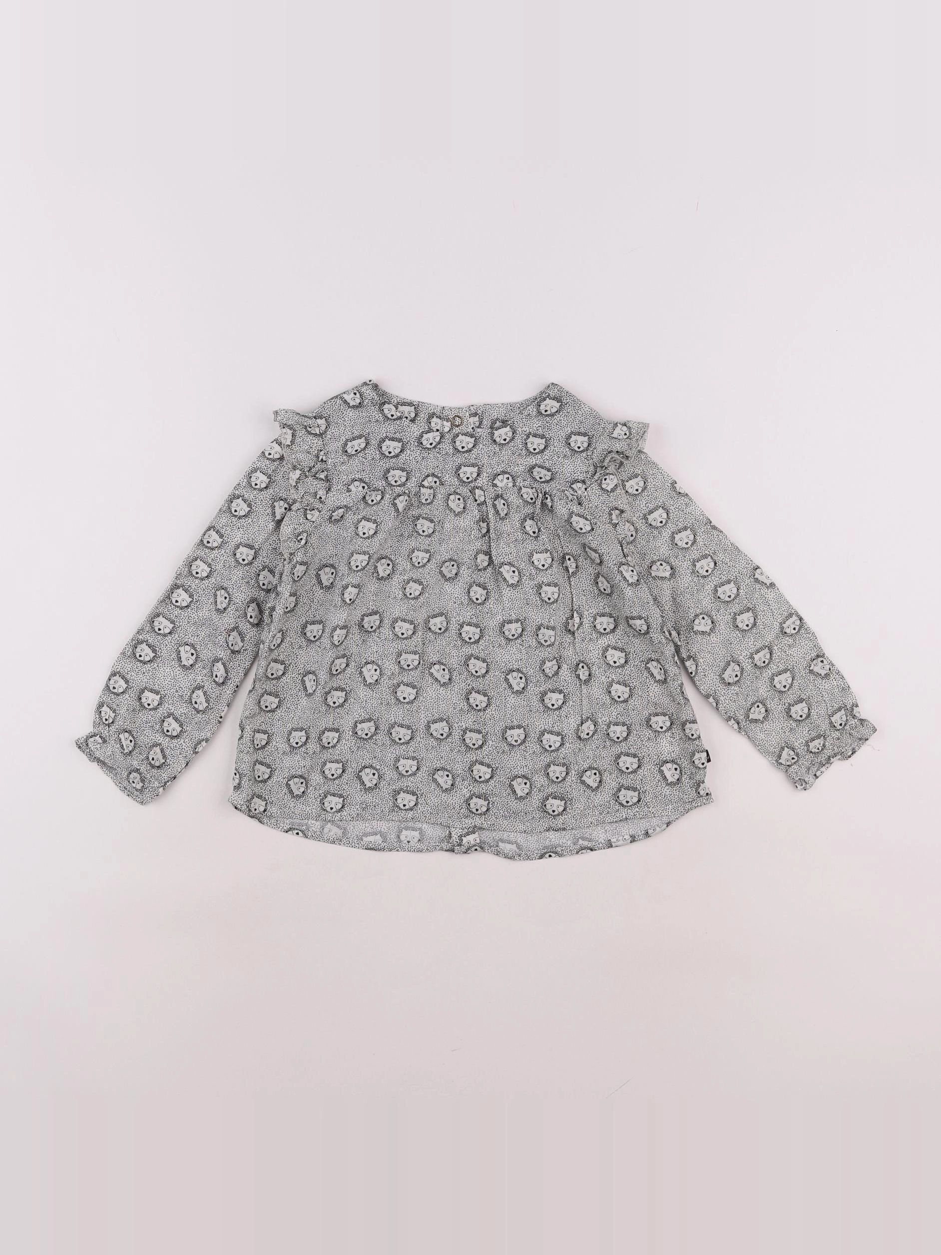 IKKS - blouse blanc, noir, or - 2 ans