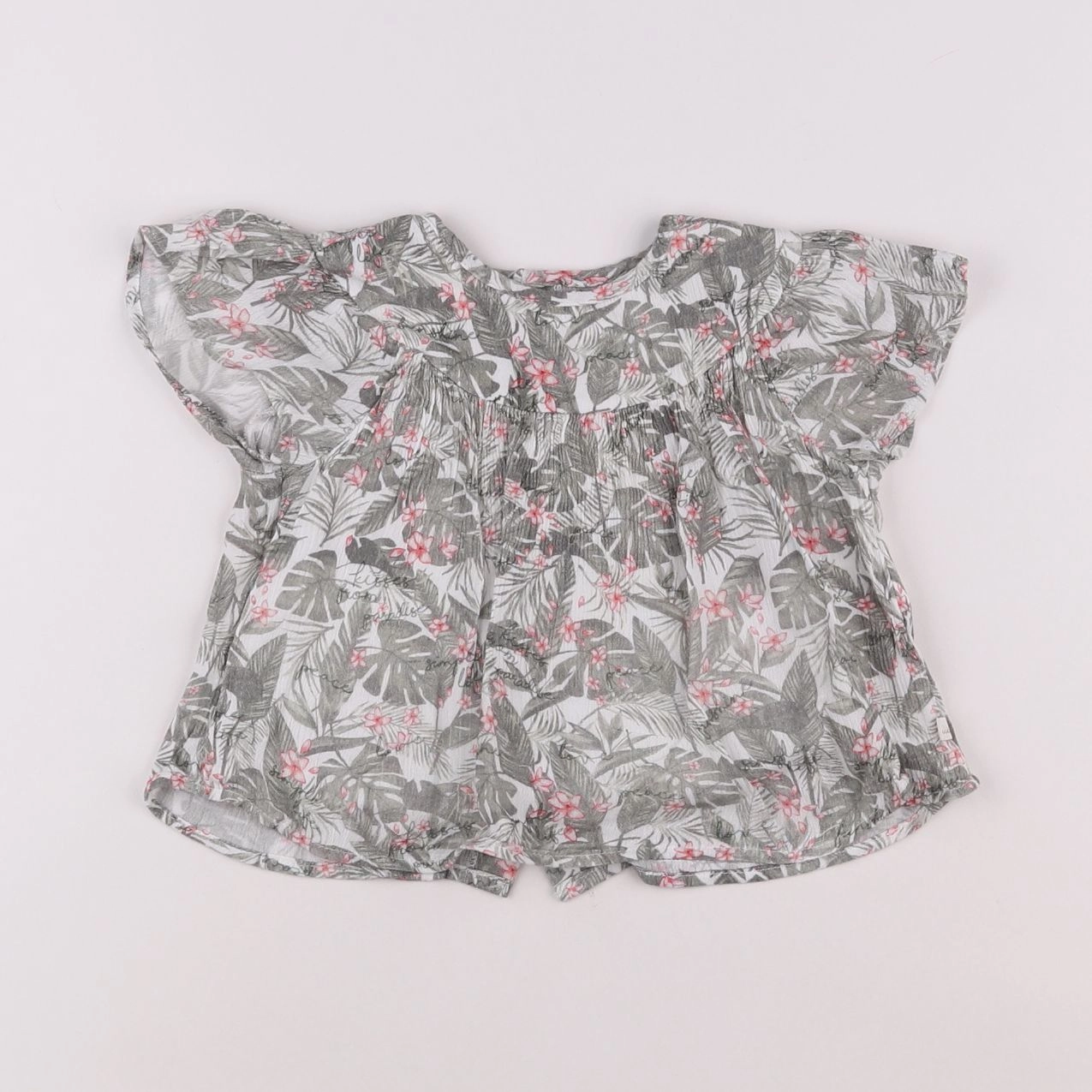 IKKS - blouse gris, rose - 18 mois