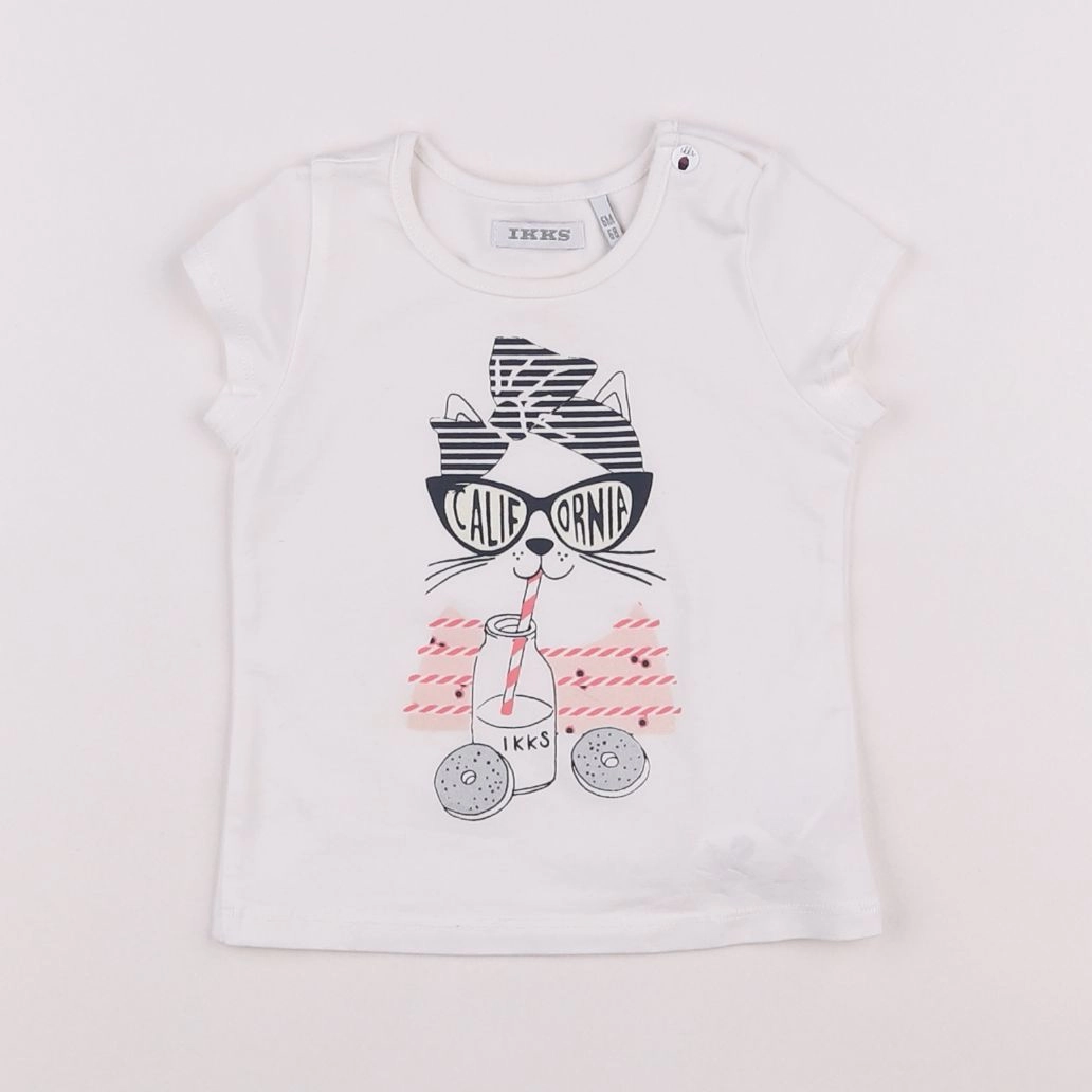 IKKS - tee-shirt blanc - 6 mois