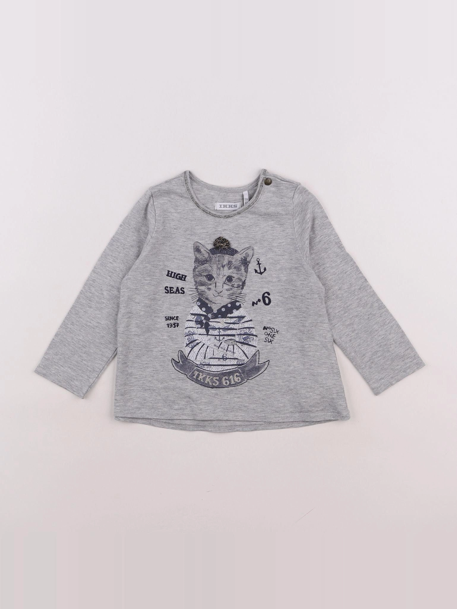 IKKS - tee-shirt gris - 18 mois