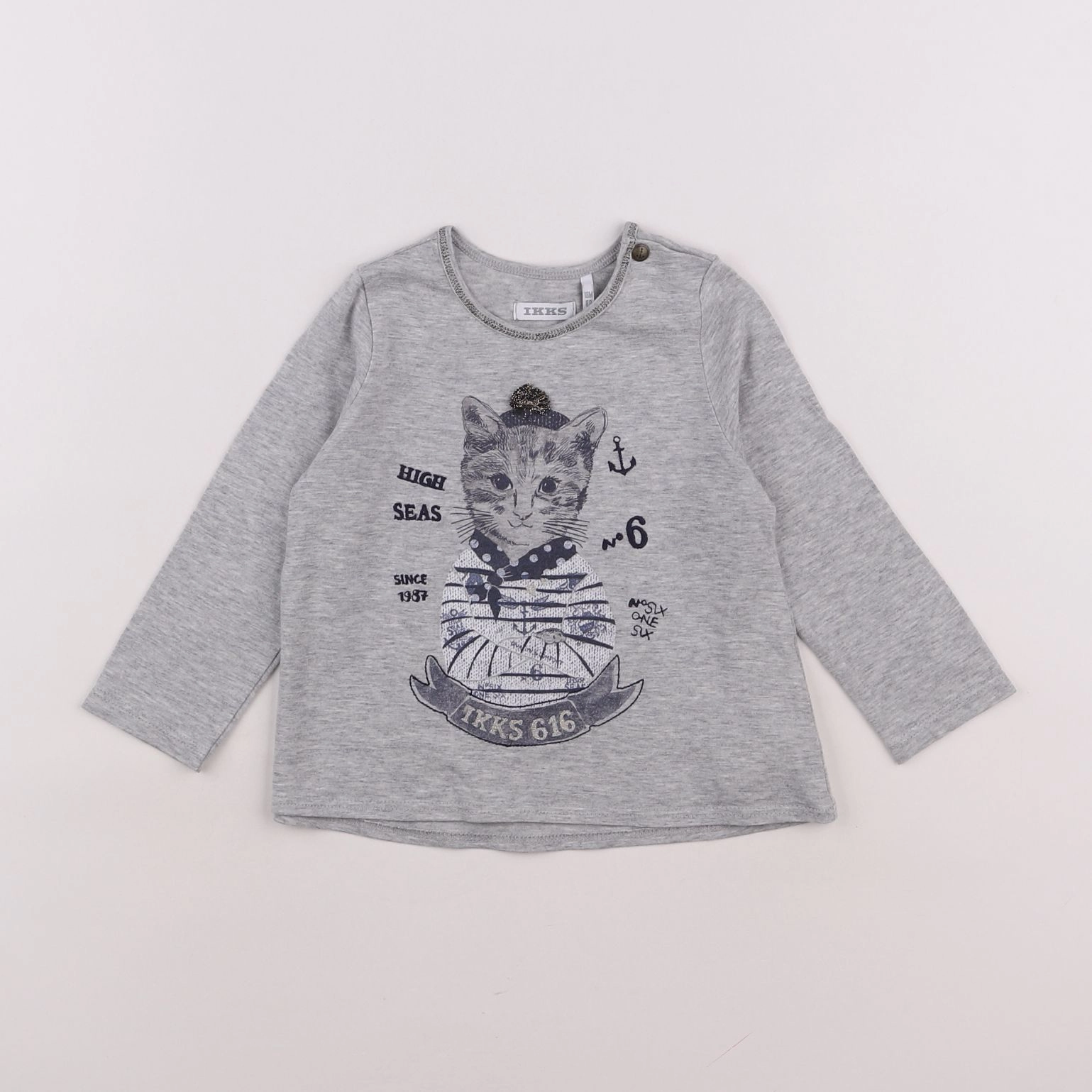 IKKS - tee-shirt gris - 18 mois