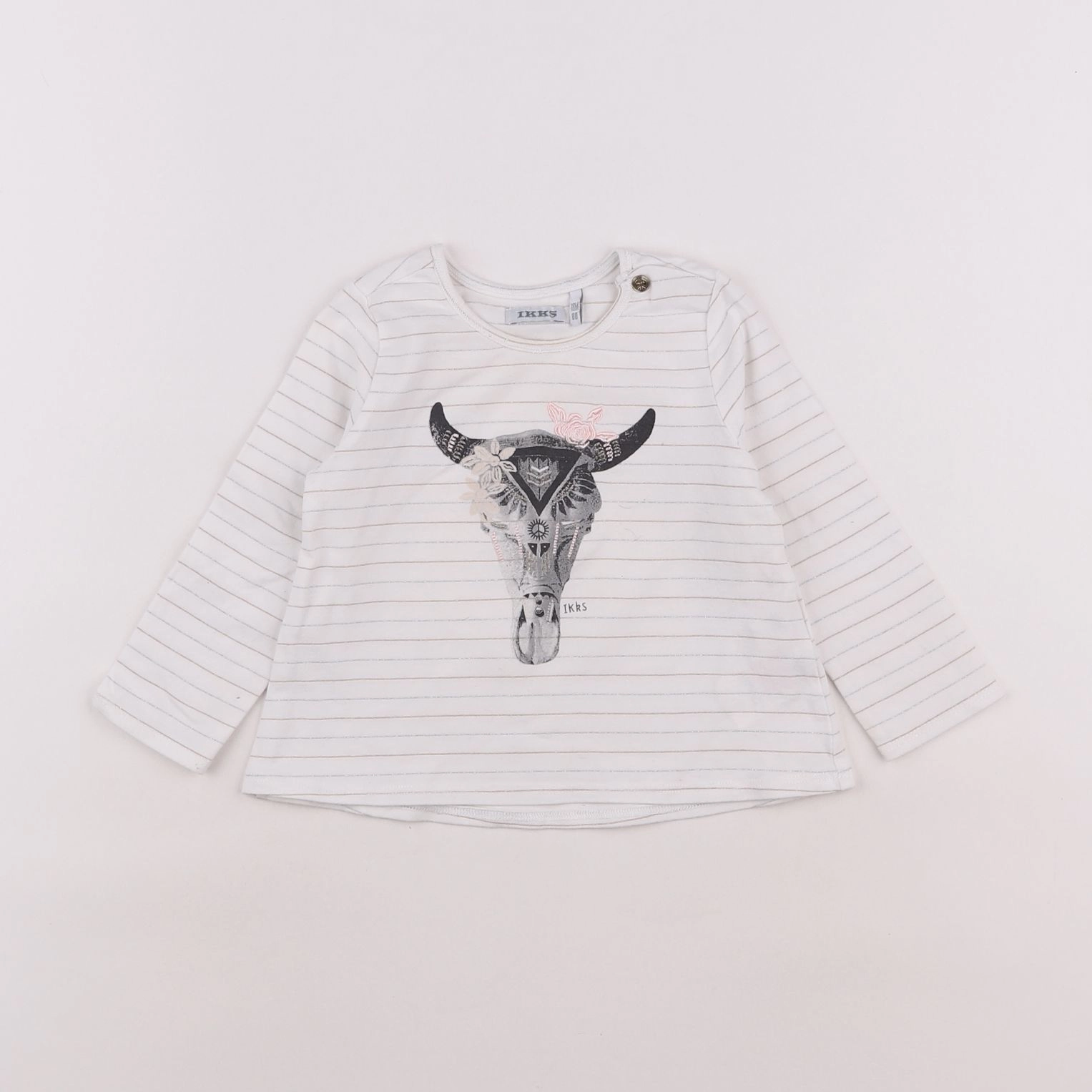 IKKS - tee-shirt beige, or - 18 mois