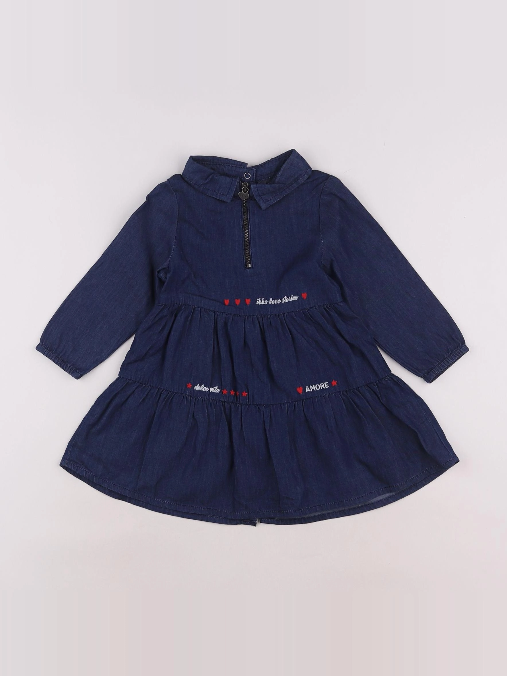 IKKS - robe bleu - 2 ans