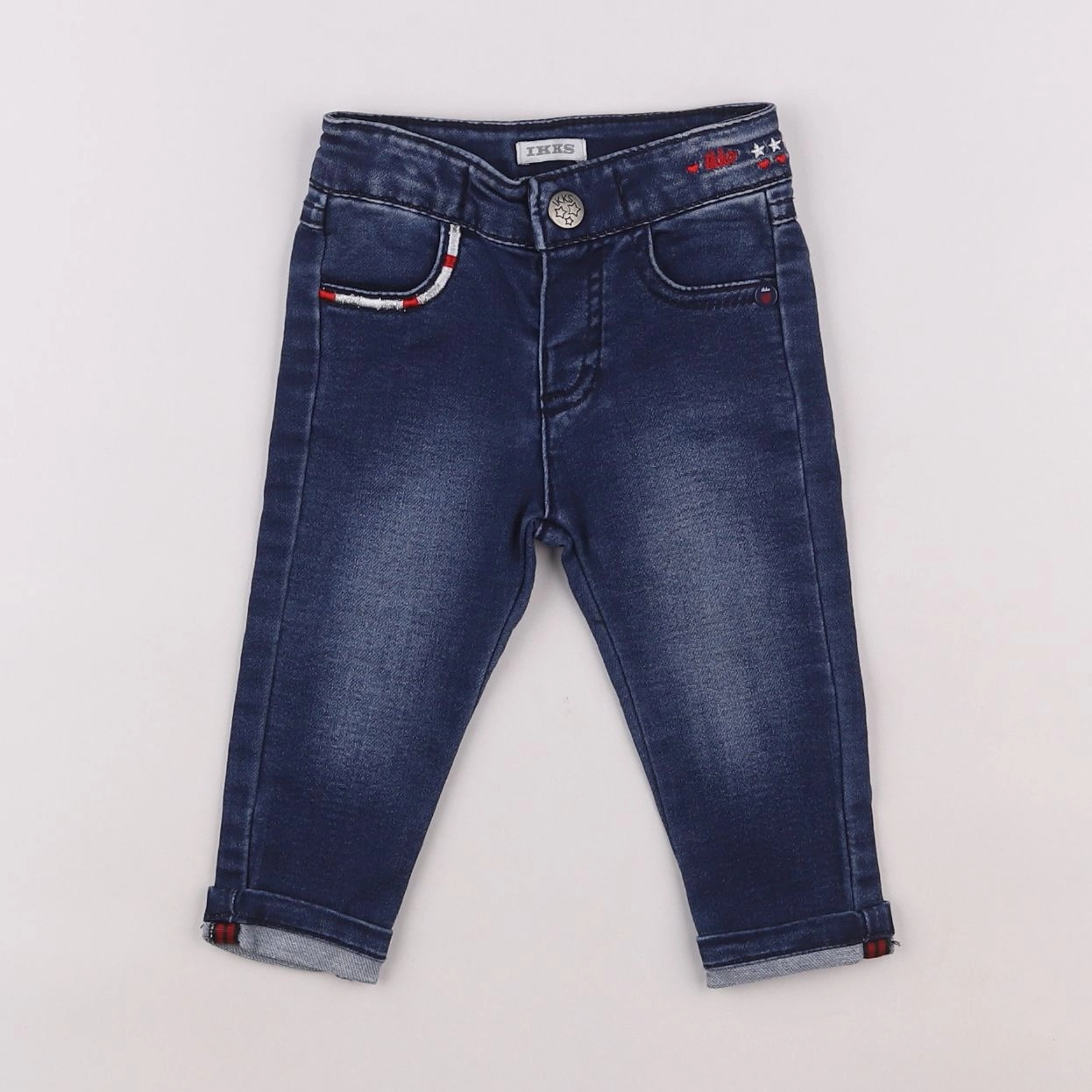 IKKS - pantalon bleu - 6 mois