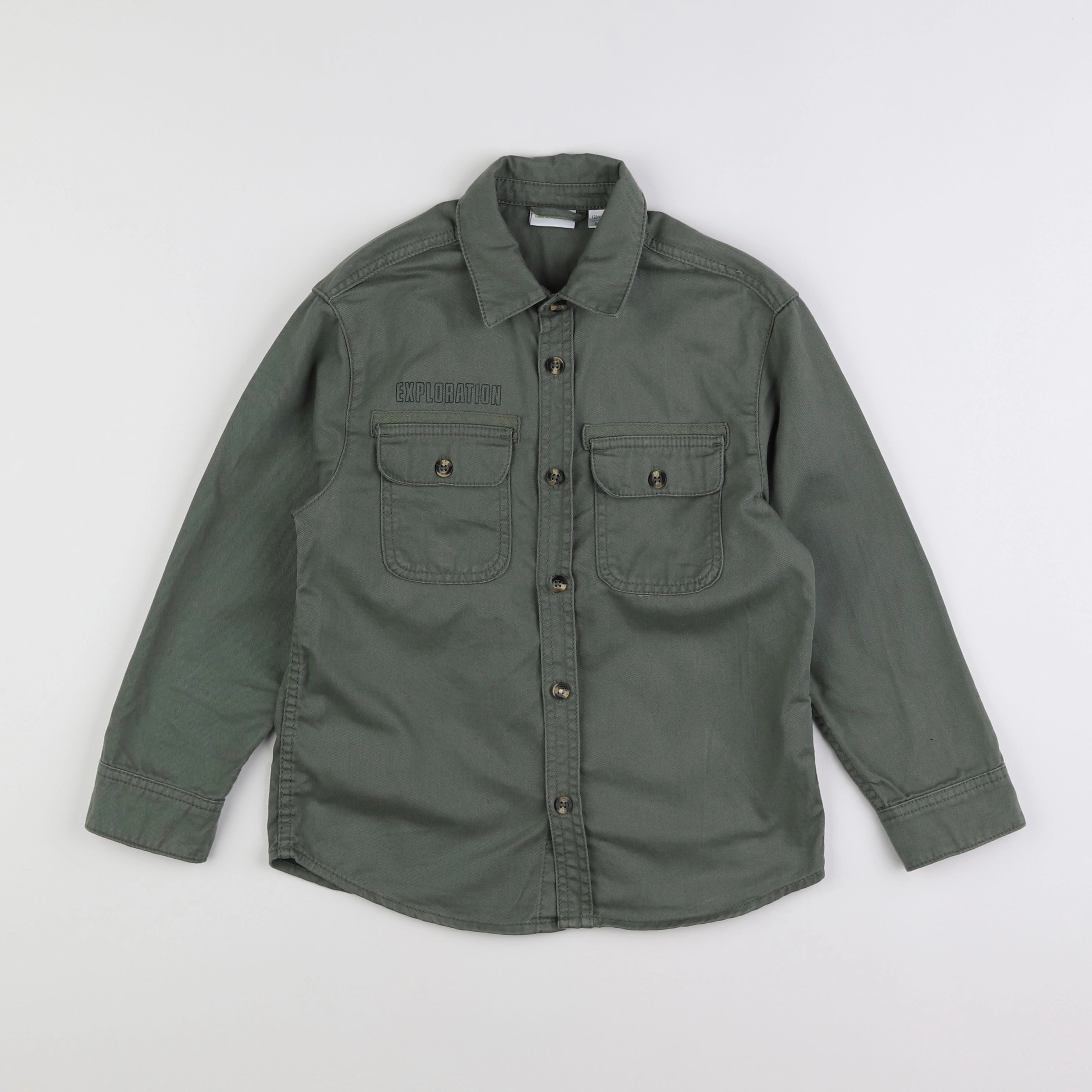 Vertbaudet - chemise vert - 8 ans