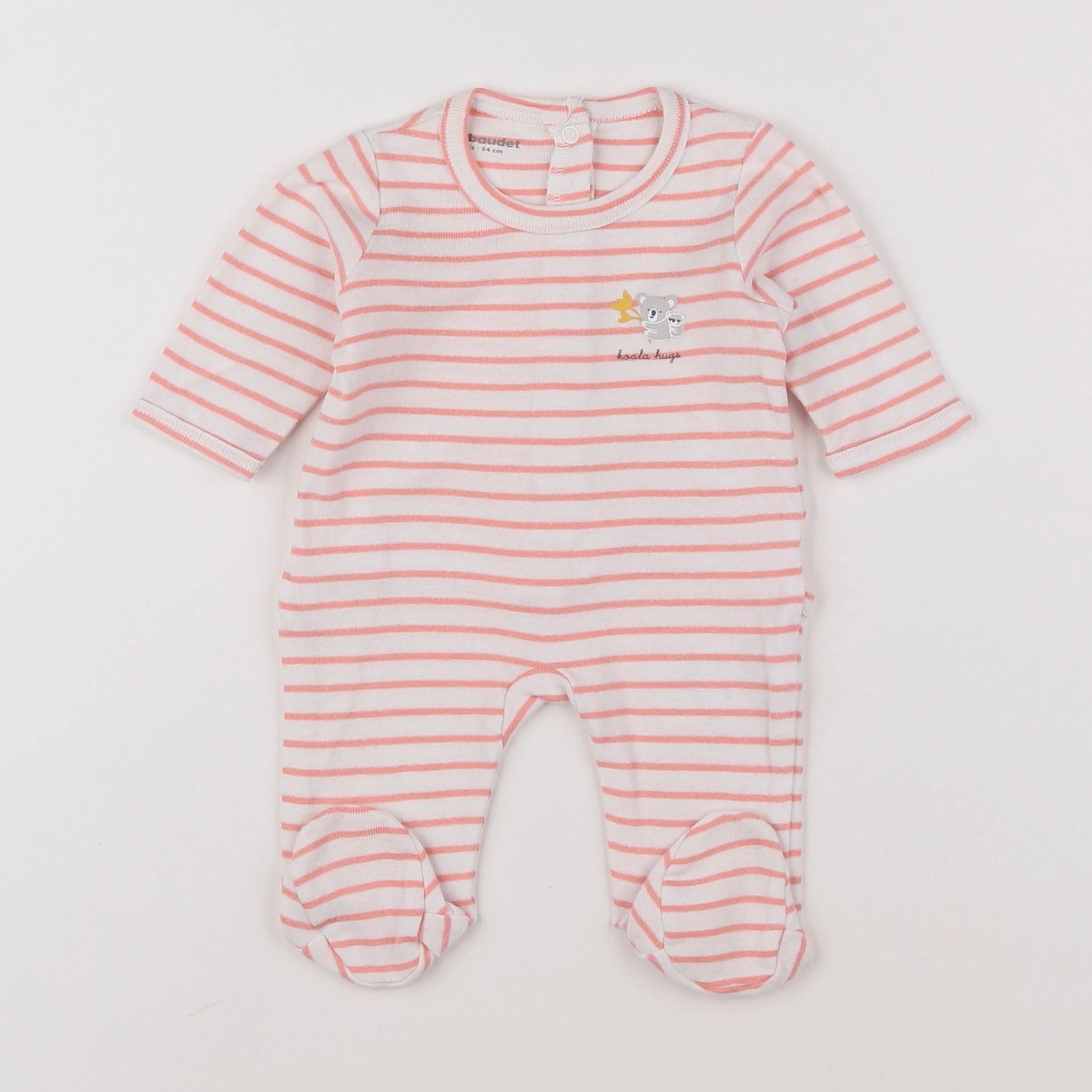 Vertbaudet - pyjama coton rose - 1 mois