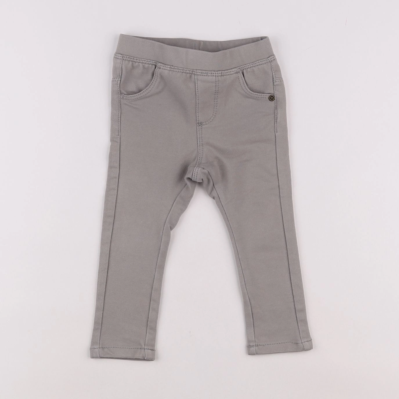 Vertbaudet - jegging gris - 12 mois