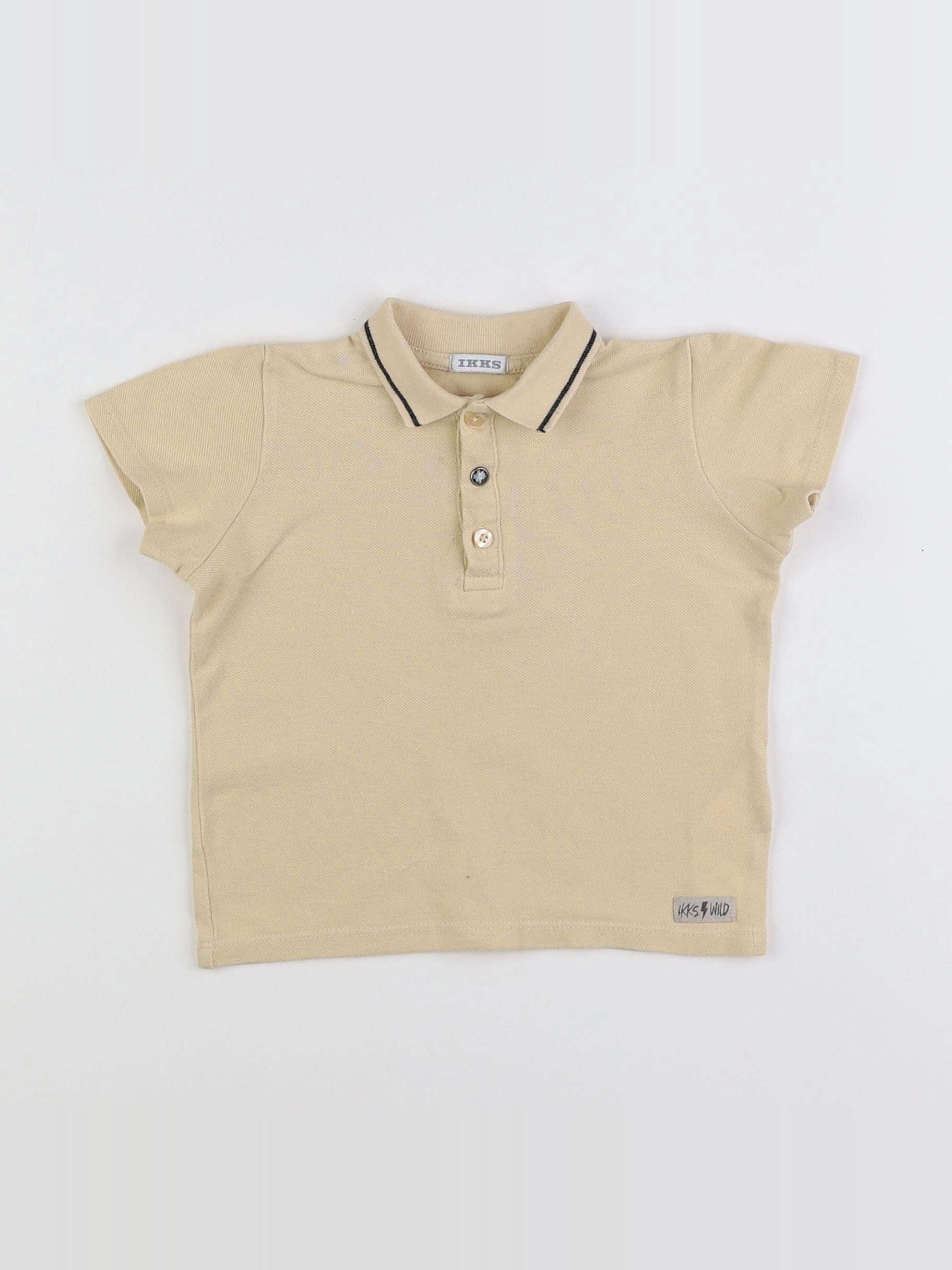 IKKS - polo imprimé au dos beige - 18 mois