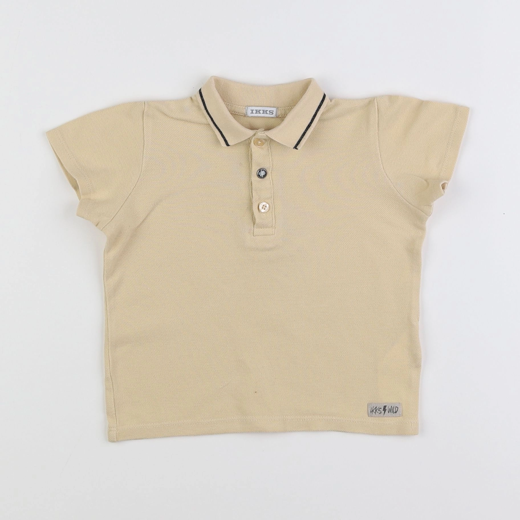 IKKS - polo imprimé au dos beige - 18 mois