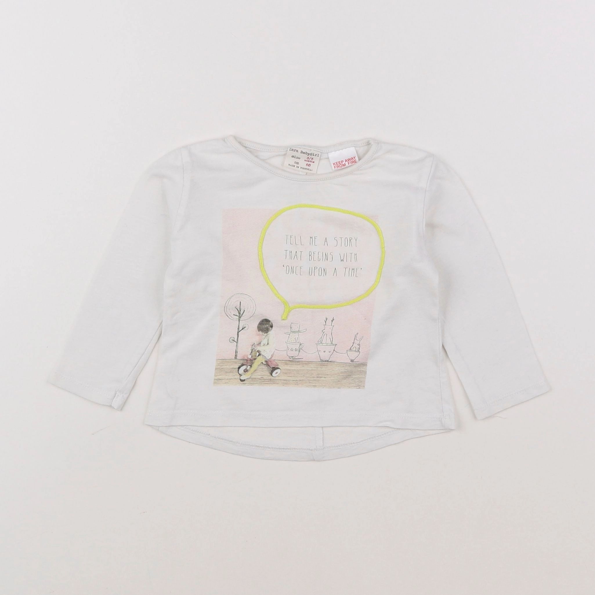 Zara - tee-shirt blanc - 3/6 mois