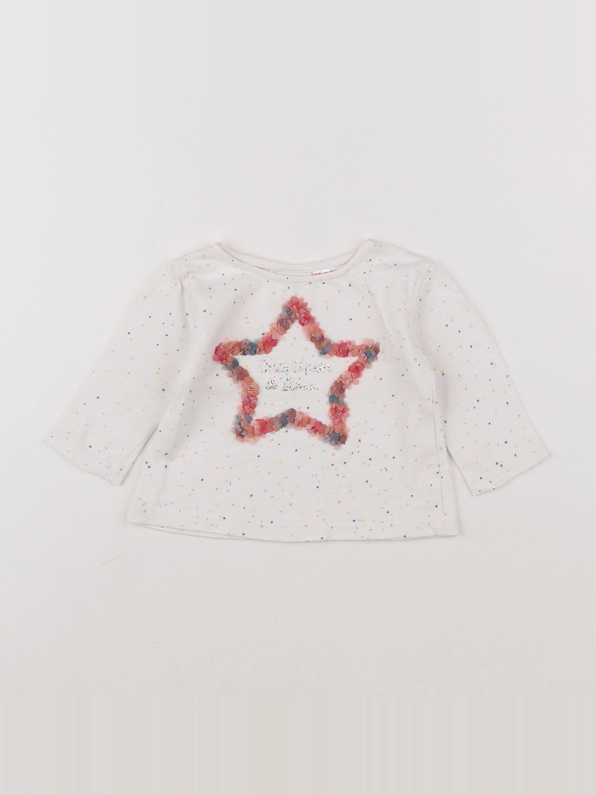 Zara - tee-shirt blanc - 3/6 mois