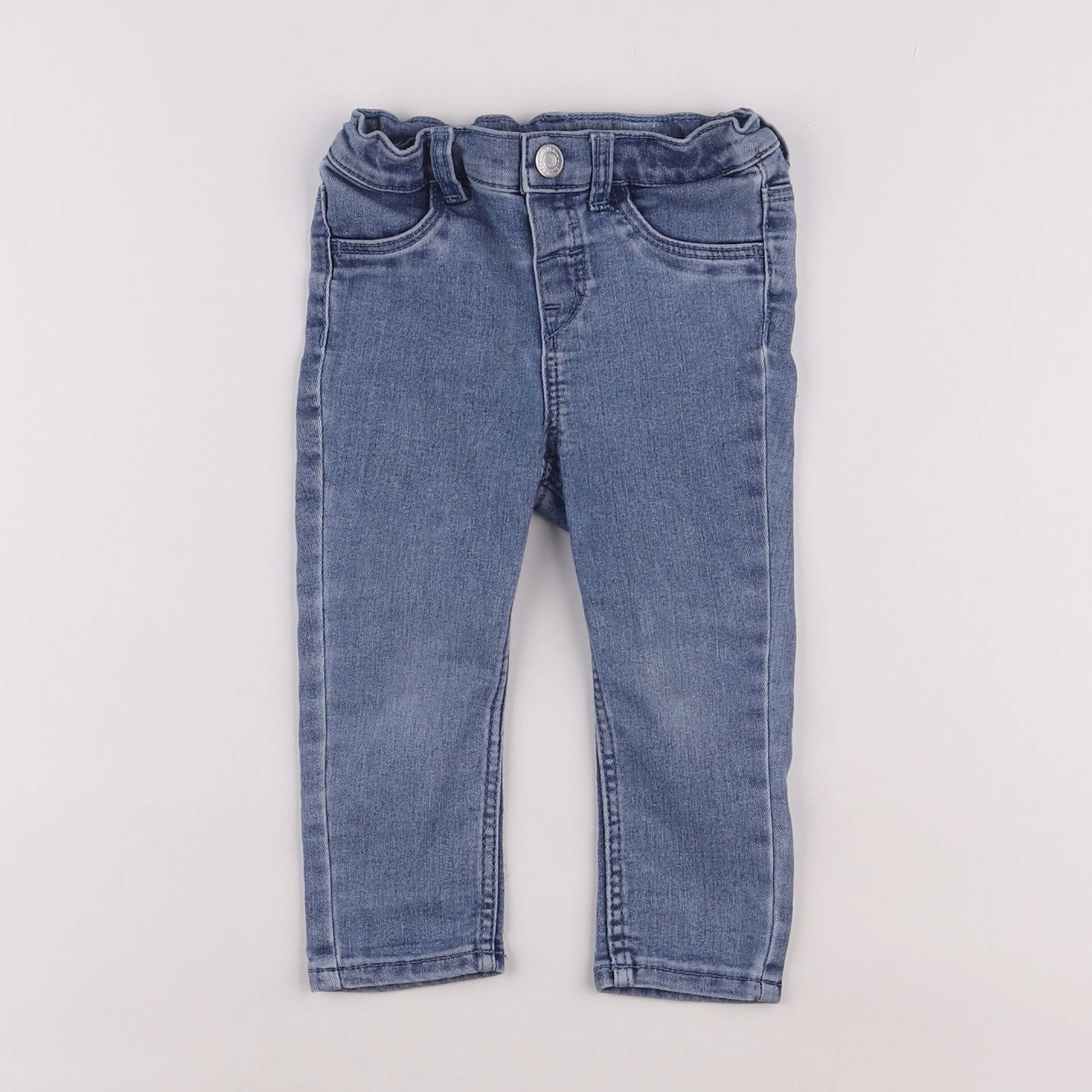 H&M - jean bleu - 9/12 mois