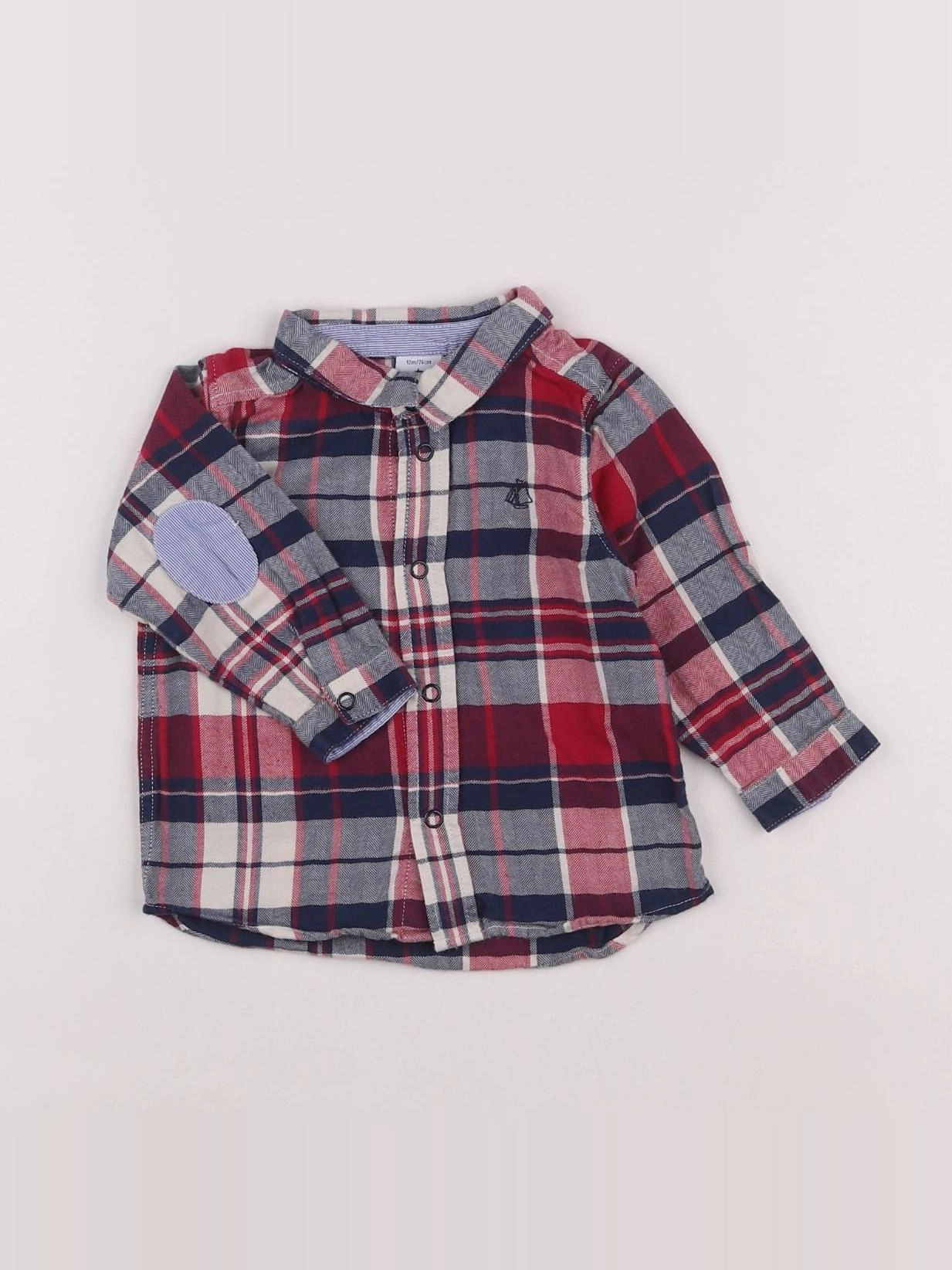 Petit Bateau - chemise multicolore - 12 mois