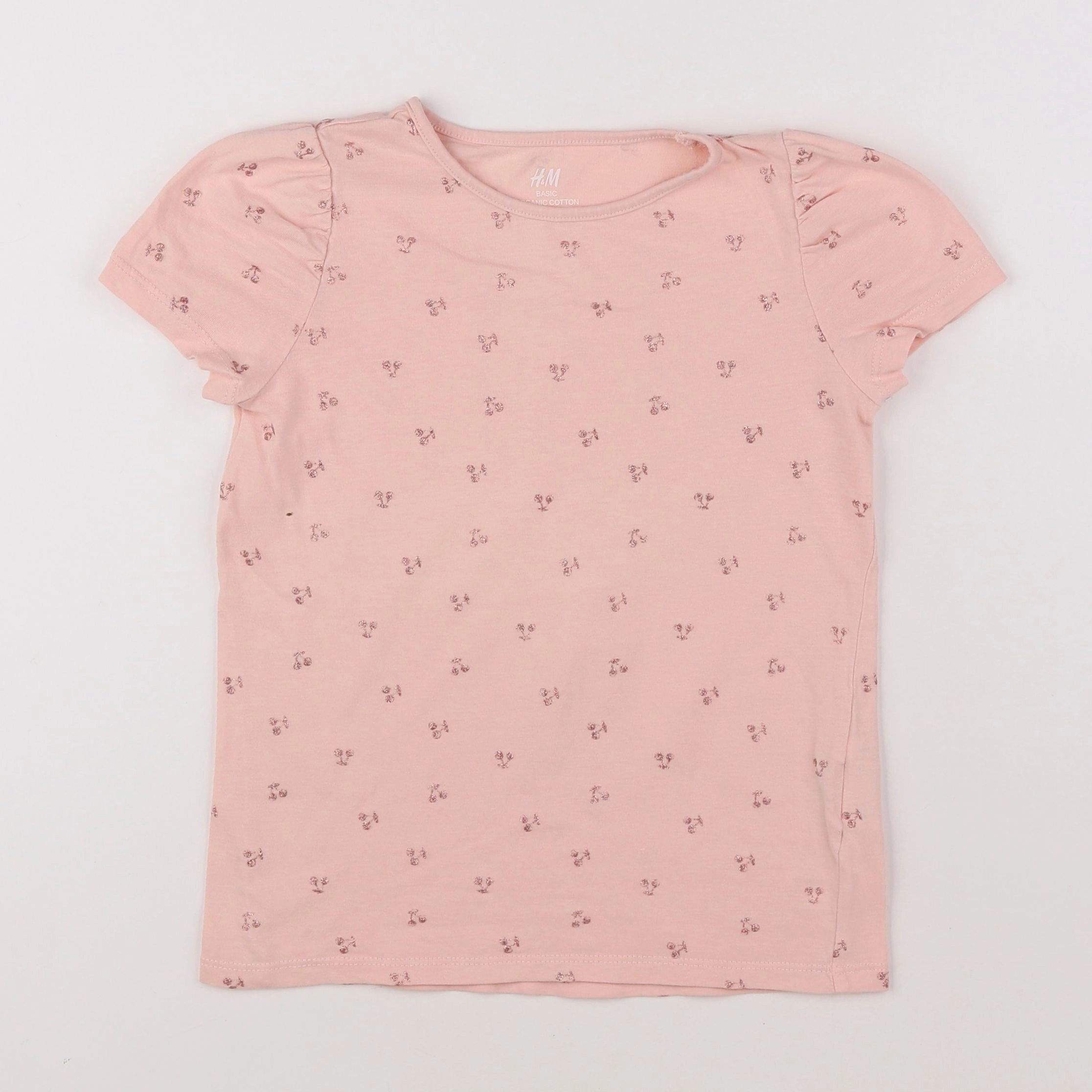 H&M - tee-shirt rose - 6/8 ans