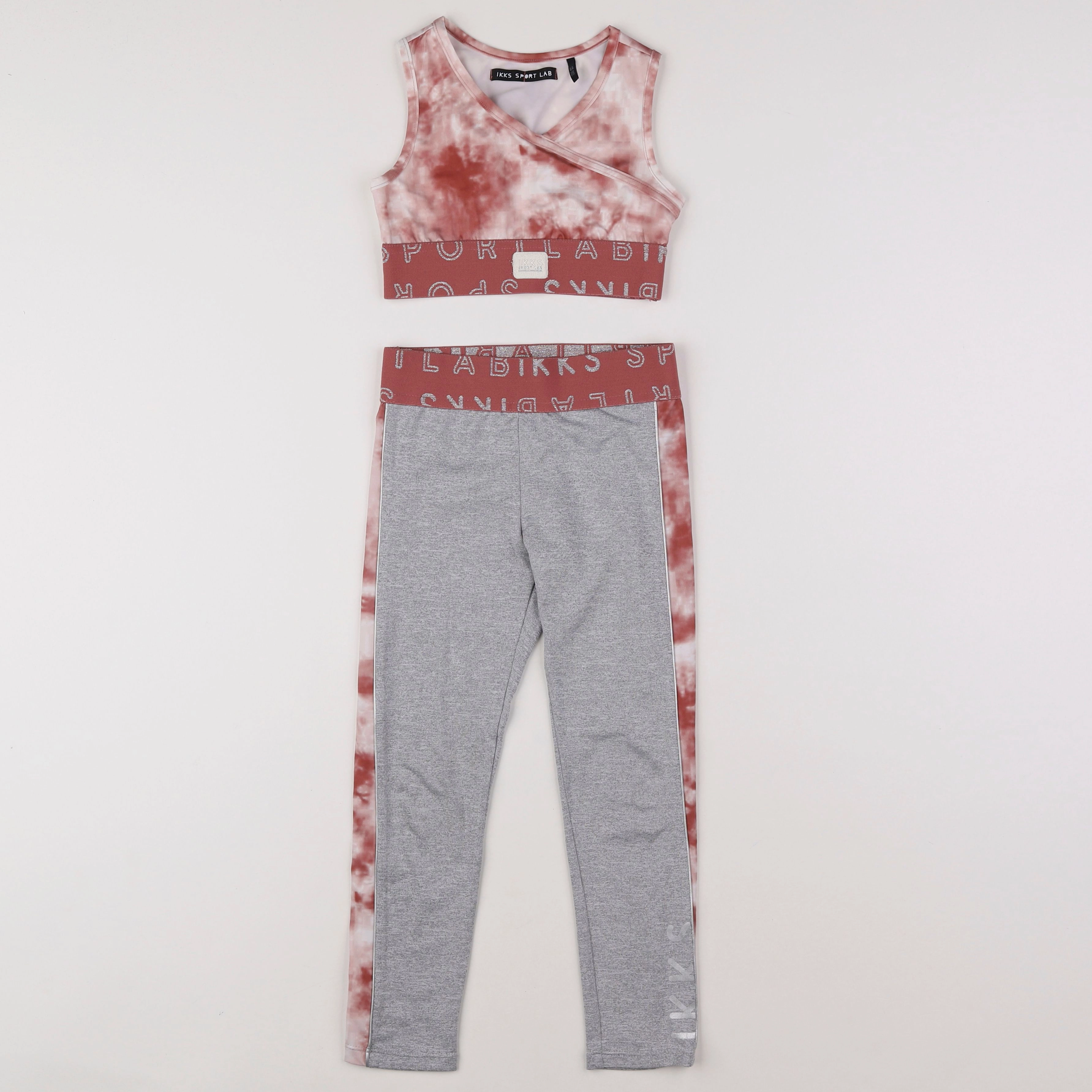 IKKS - ensemble gris, rose - 6 ans