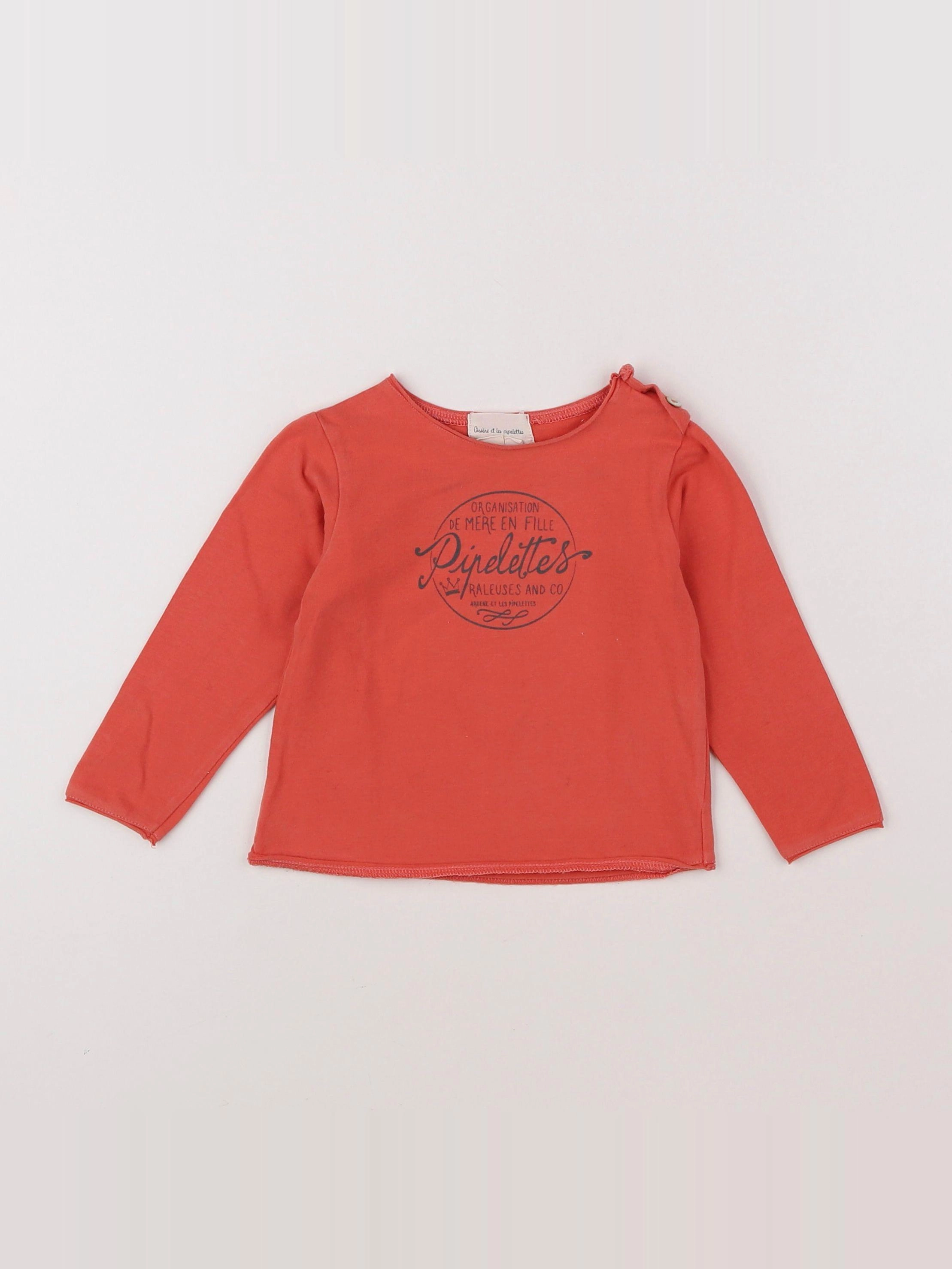 Arsène et les pipelettes - tee-shirt rouge - 18 mois