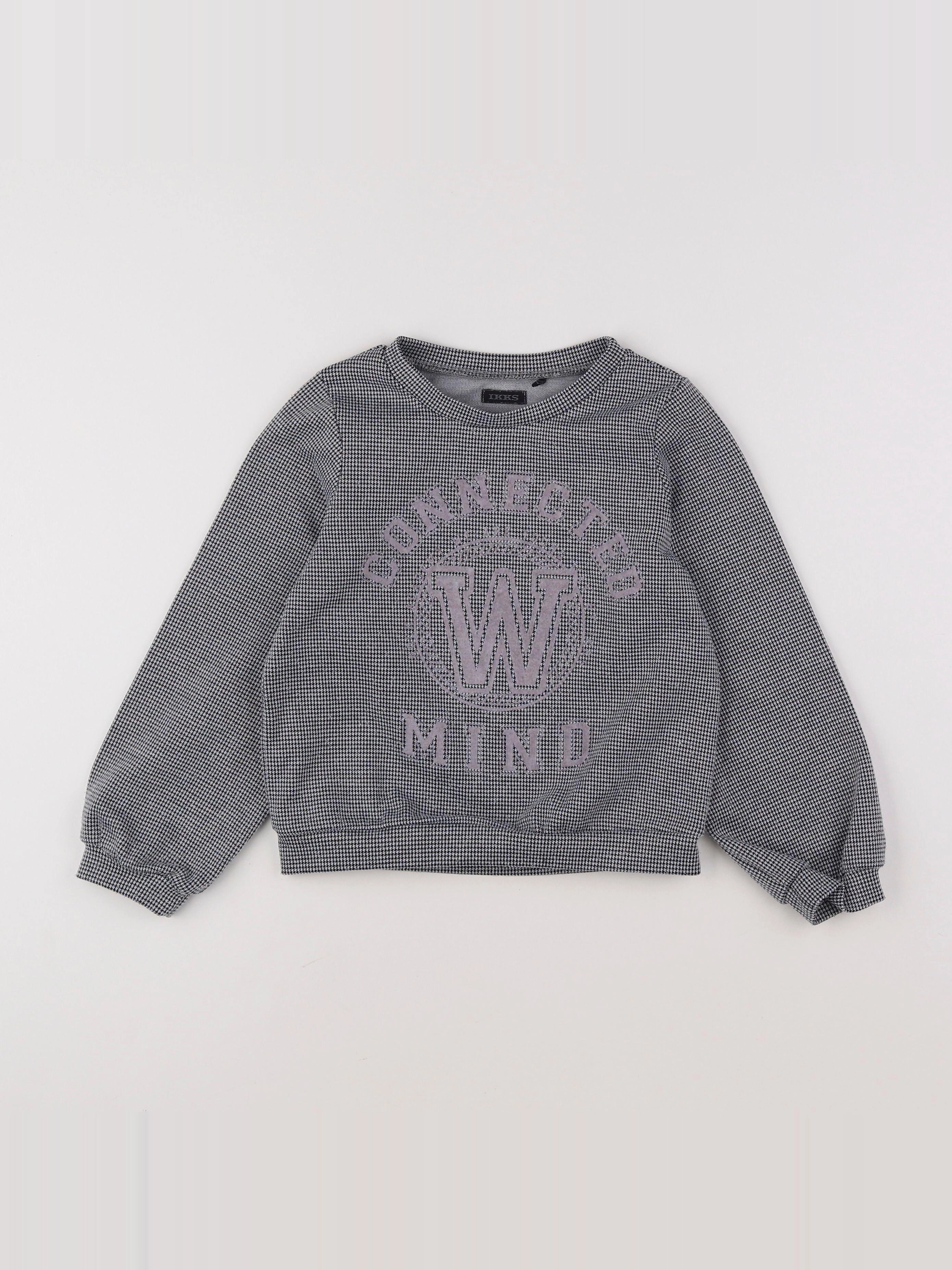 IKKS - sweat gris - 6 ans