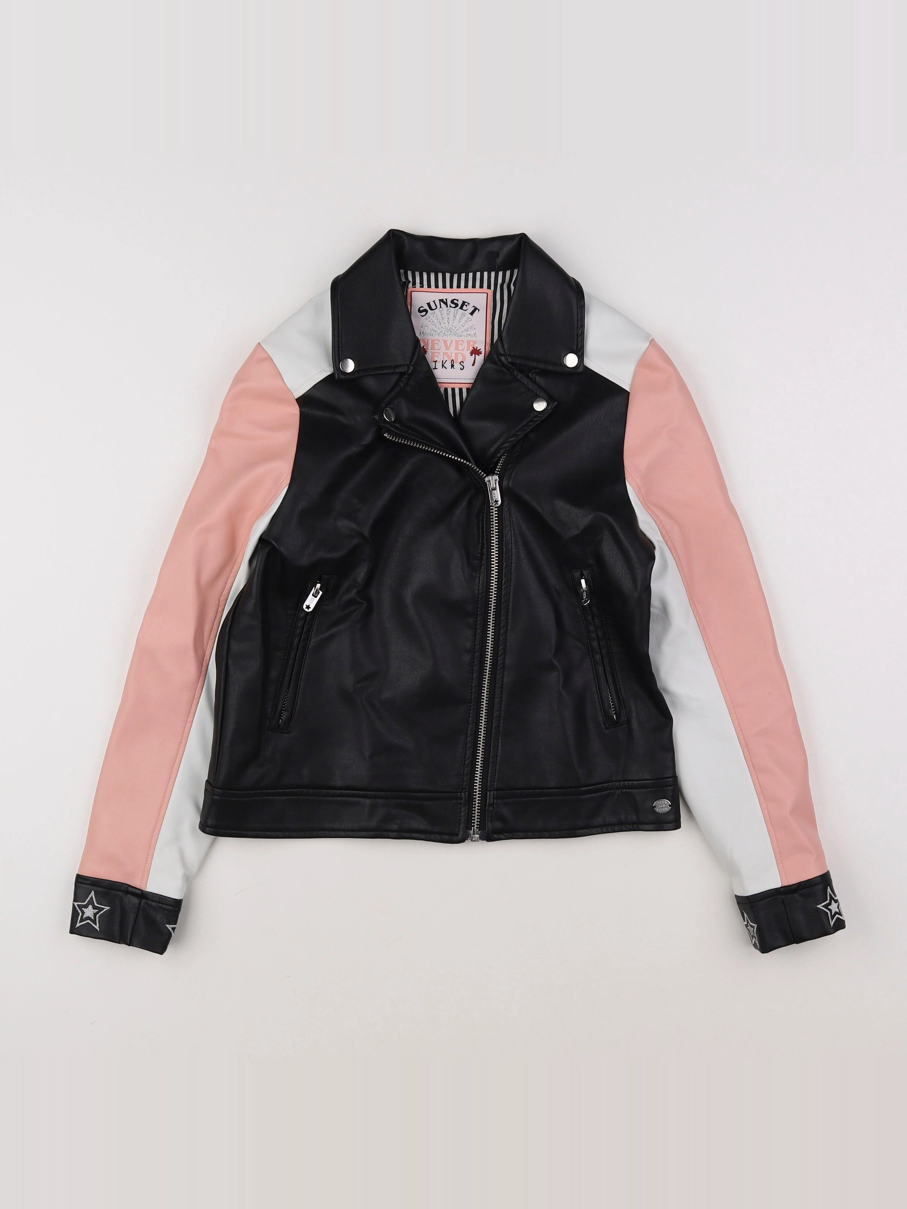 IKKS - veste simili cuir multicolore - 10 ans