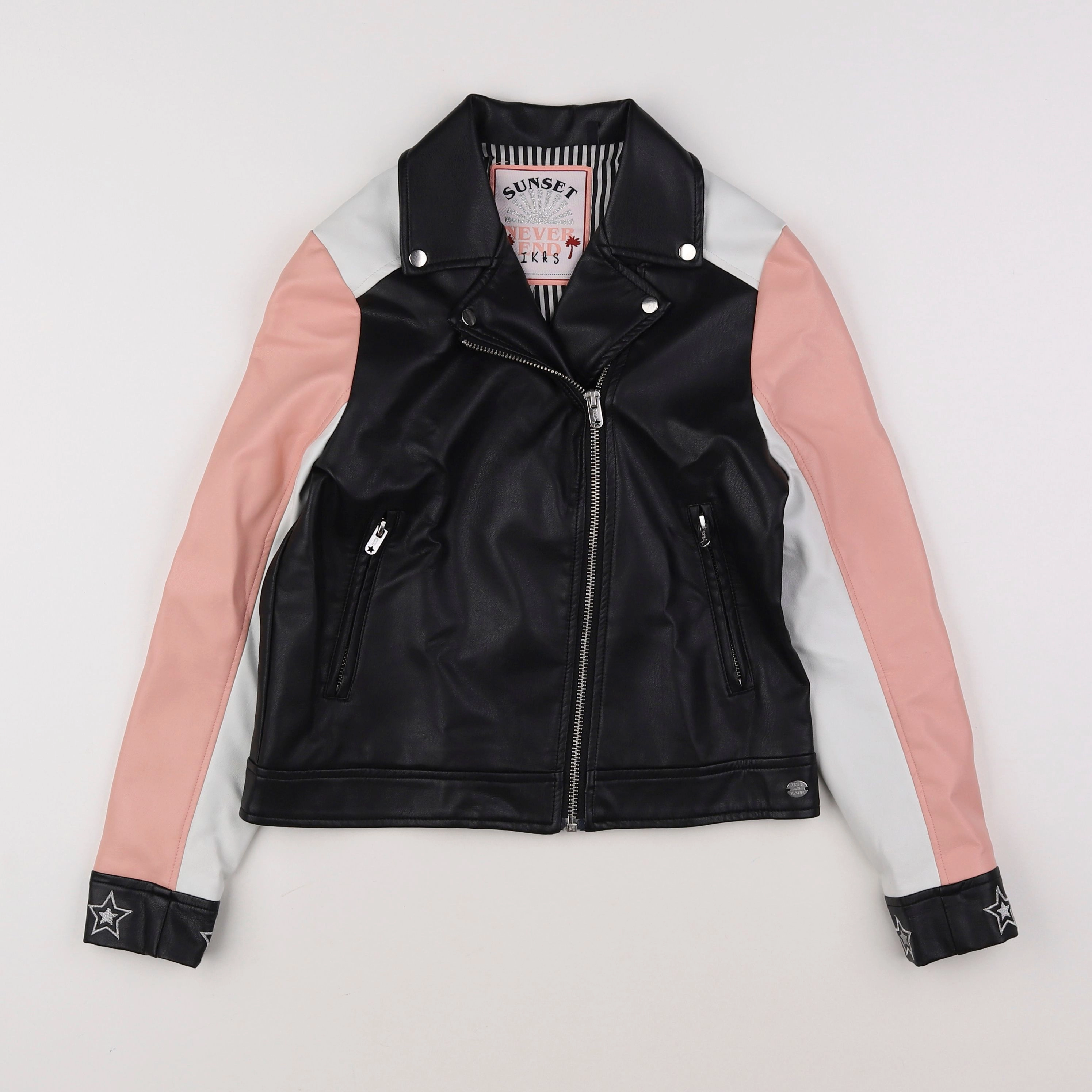 IKKS - veste simili cuir multicolore - 10 ans