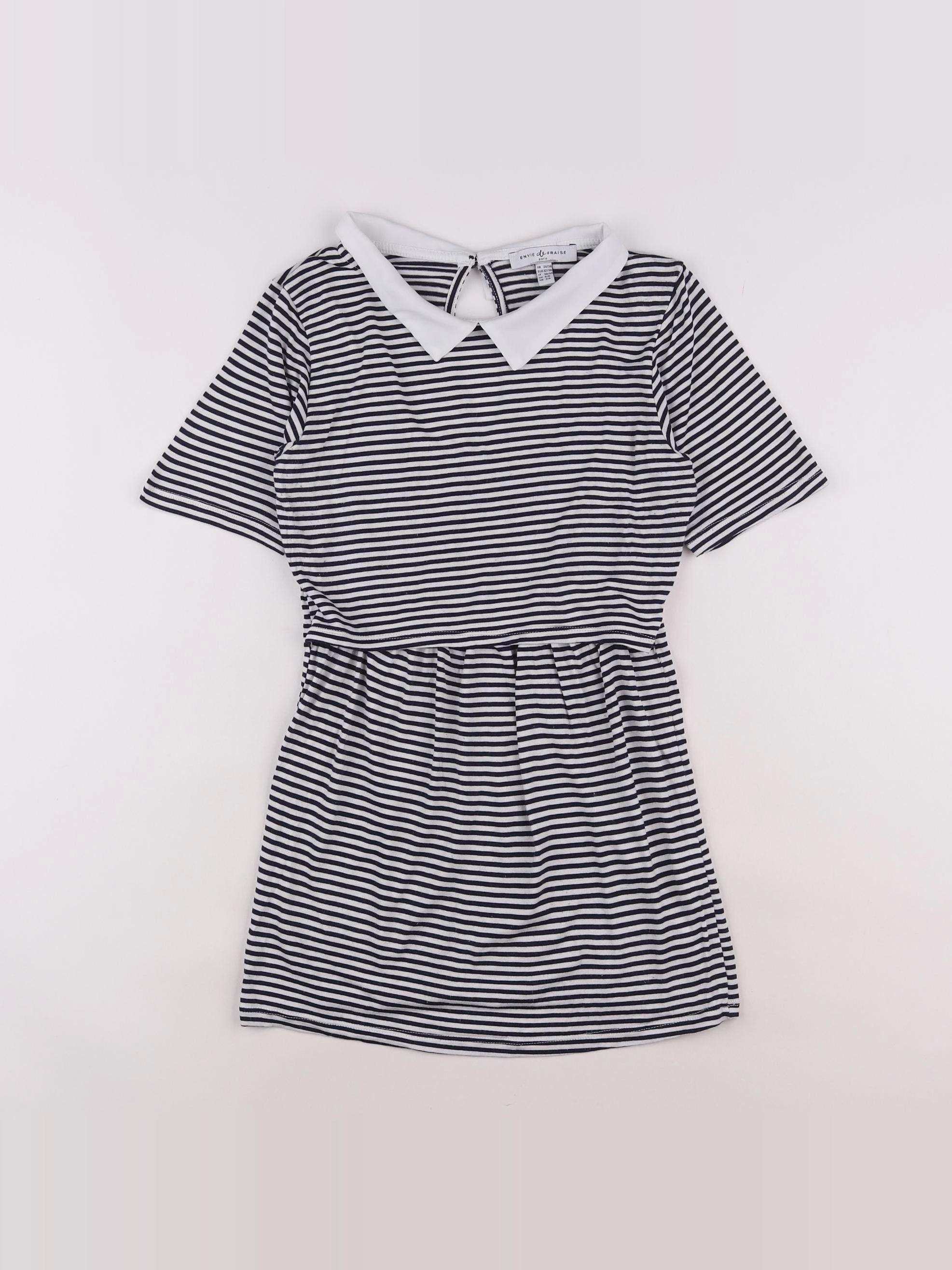 Envie de fraise - robe grossesse bleu, blanc - 34 à 36