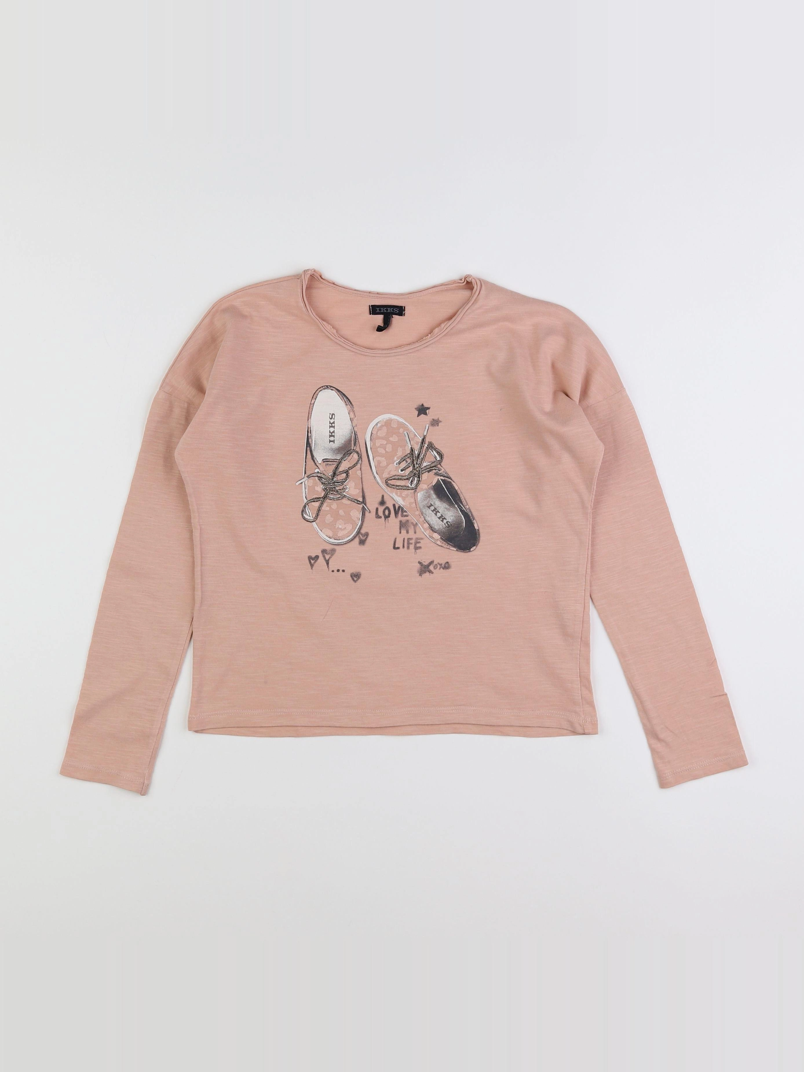 IKKS - tee-shirt rose - 8 ans