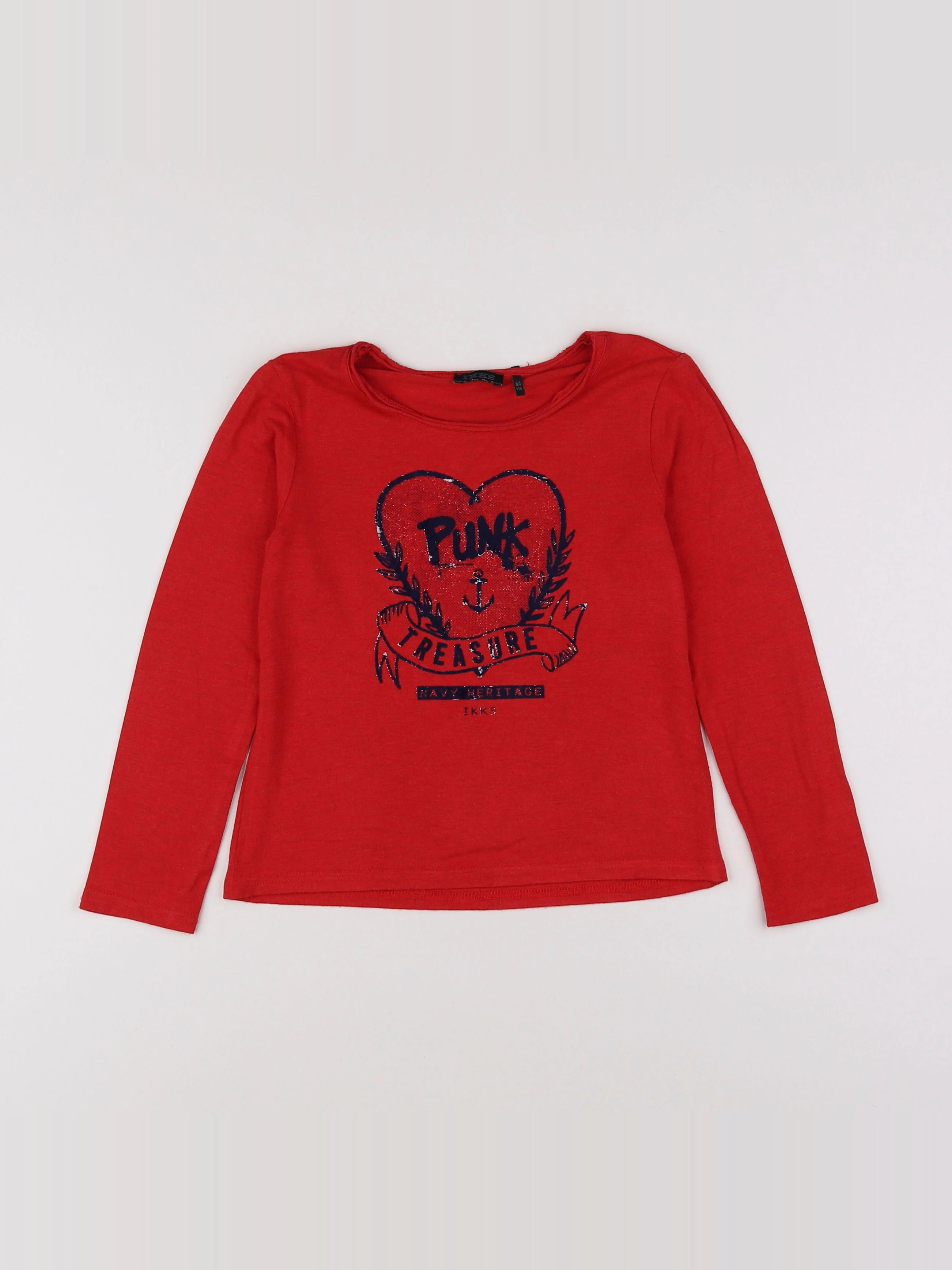 IKKS - tee-shirt rouge - 6 ans
